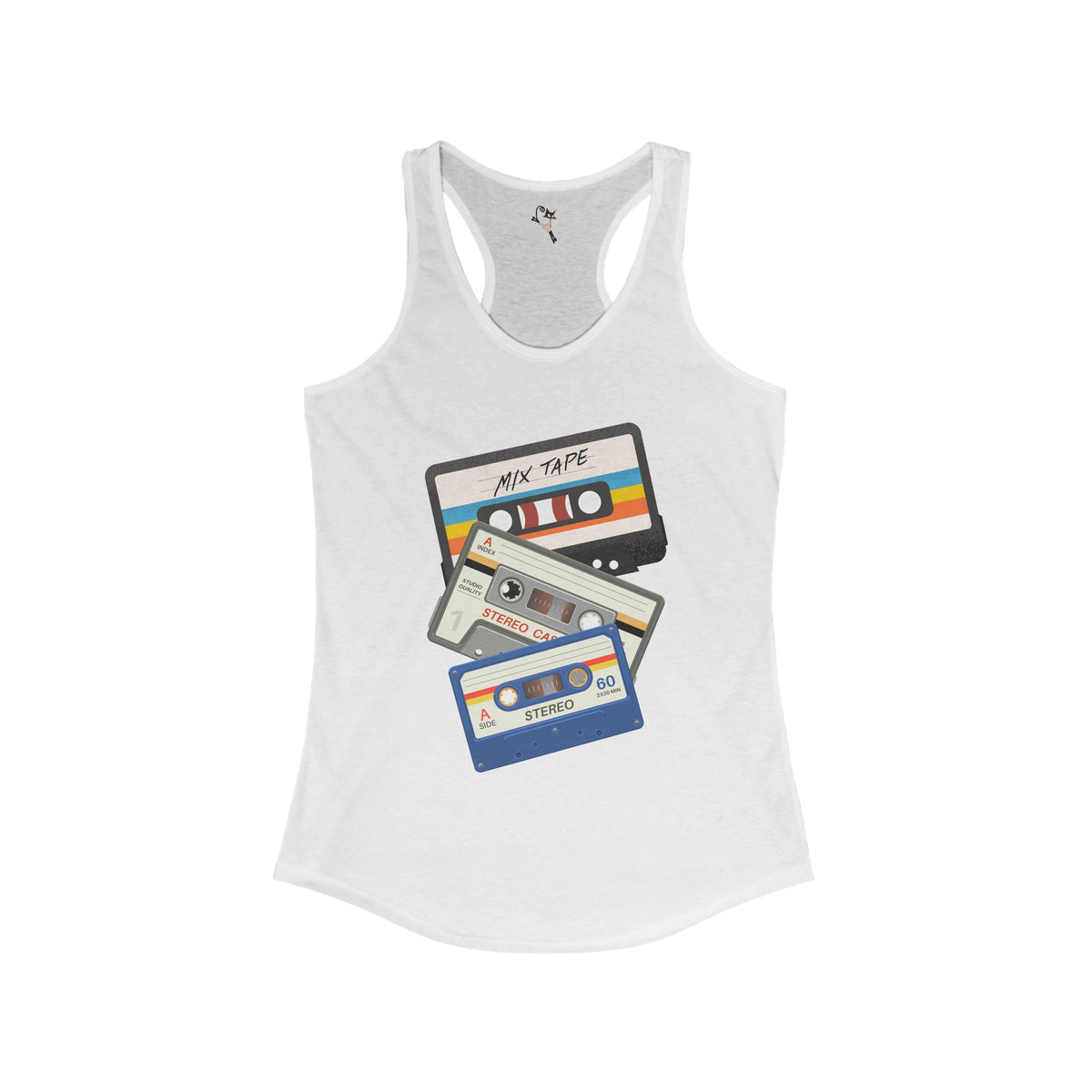 Retro Cassette Tape Women's Racerback Tank - Mid Century Modern Gal