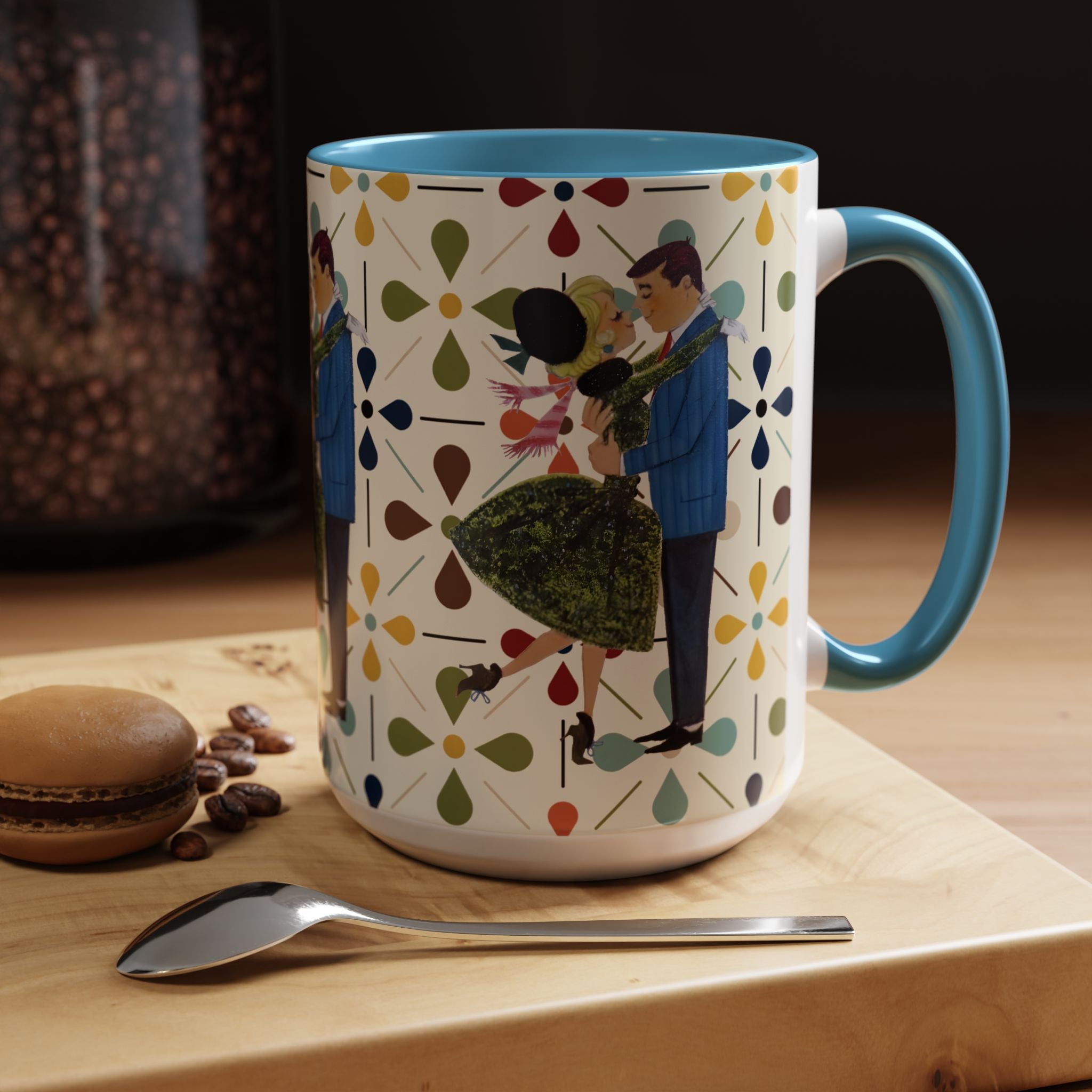 Mid Century Modern 50s Christmas Scandi Flower Kitschy Mug - Mid Century Modern Gal