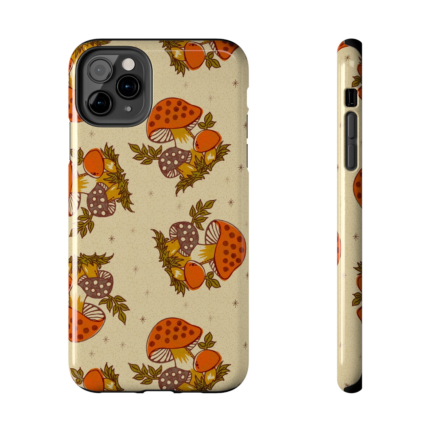 70s Merry Mushroom Groovy Retro Smart Phone Tough Phone Cases - Mid Century Modern Gal