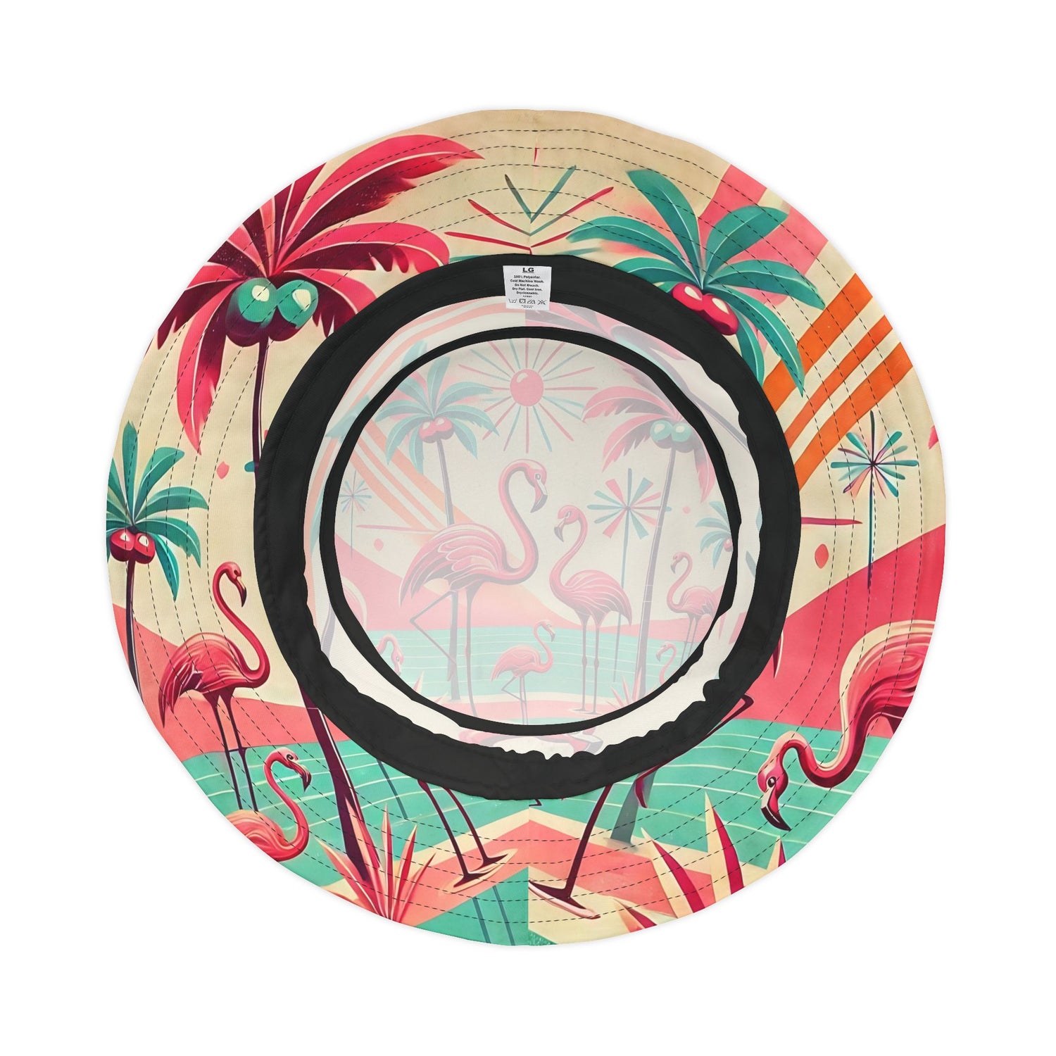 50s Flamingo Kitschy Bucket Hat, Unisex, Mod Retro Apparel - Mid Century Modern Gal