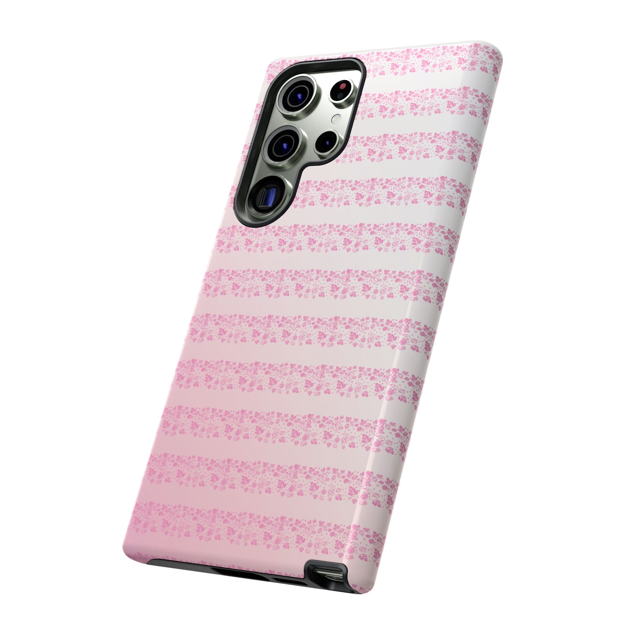Pink Pyrex Gooseberry Striped Phone Case, Stylish Phone Cover, Tough Protective Case, Cute Cell Phone Case, Trending Gift for Her
