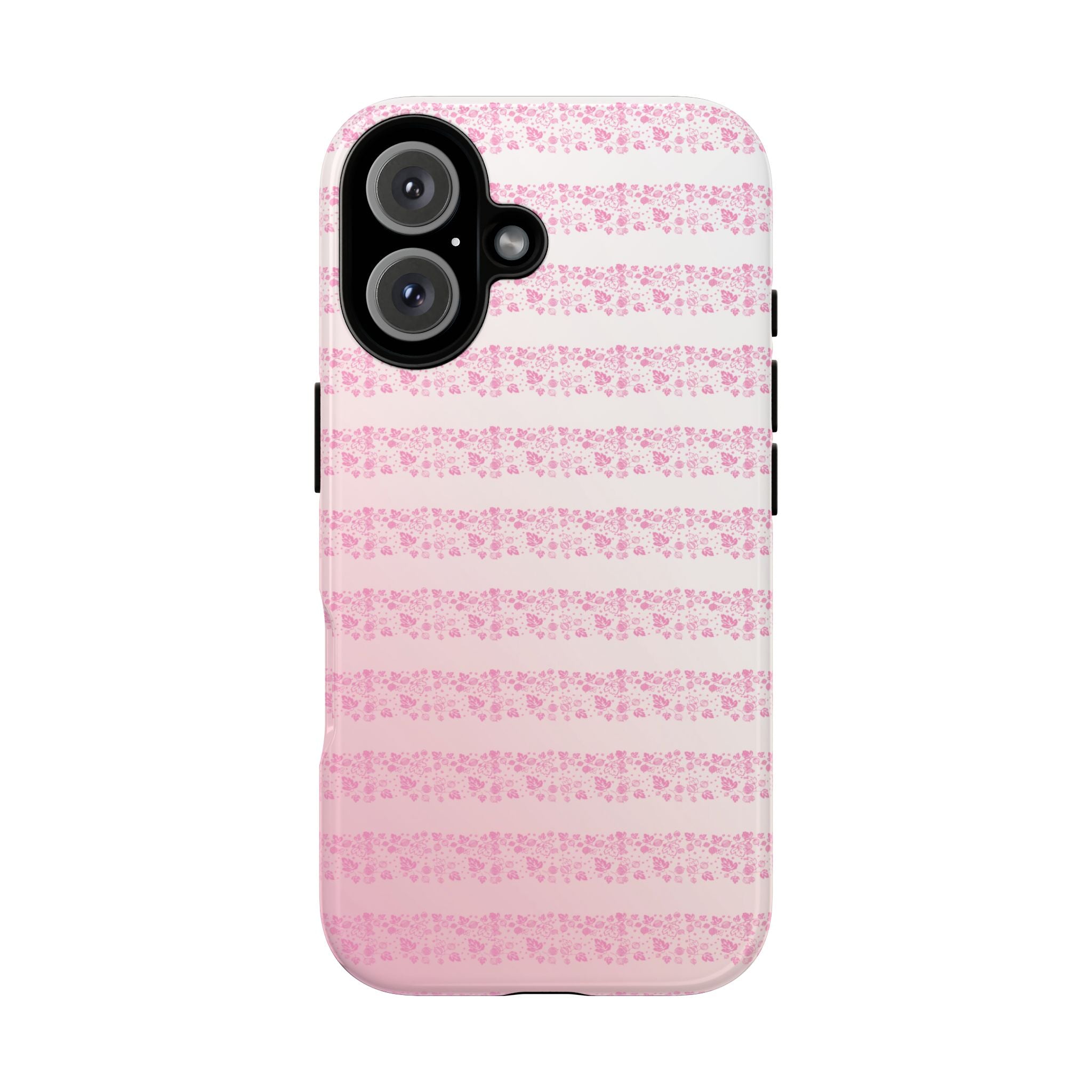 Pink Pyrex Gooseberry Striped Phone Case, Stylish Phone Cover, Tough Protective Case, Cute Cell Phone Case, Trending Gift for Her - Mid Century Modern Gal