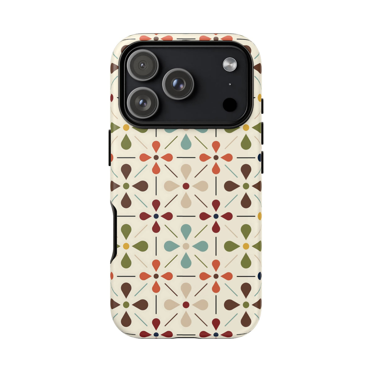 Scandinavian Flower, Mid Modern Danish Design Tough Phone Case