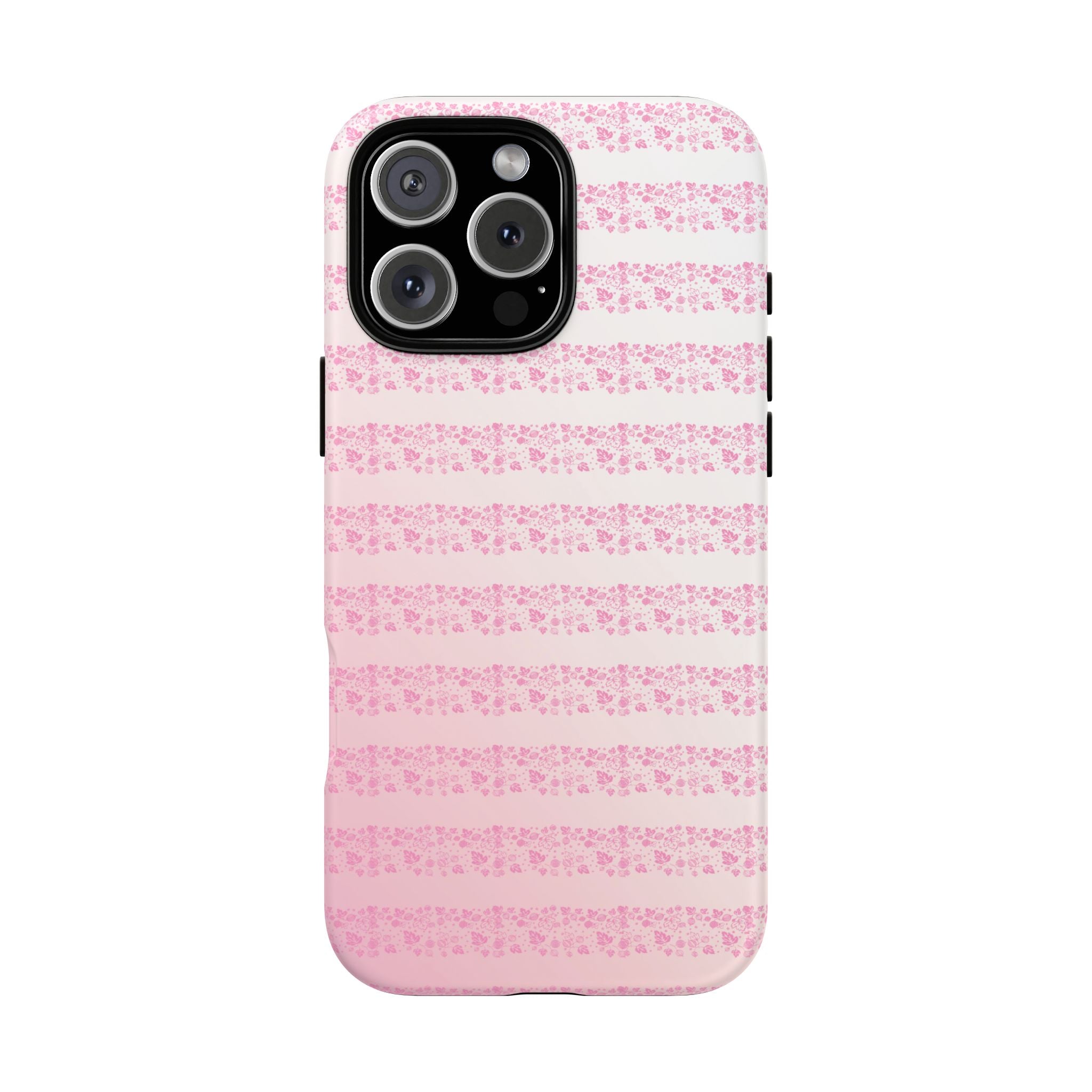 Pink Pyrex Gooseberry Striped Phone Case, Stylish Phone Cover, Tough Protective Case, Cute Cell Phone Case, Trending Gift for Her