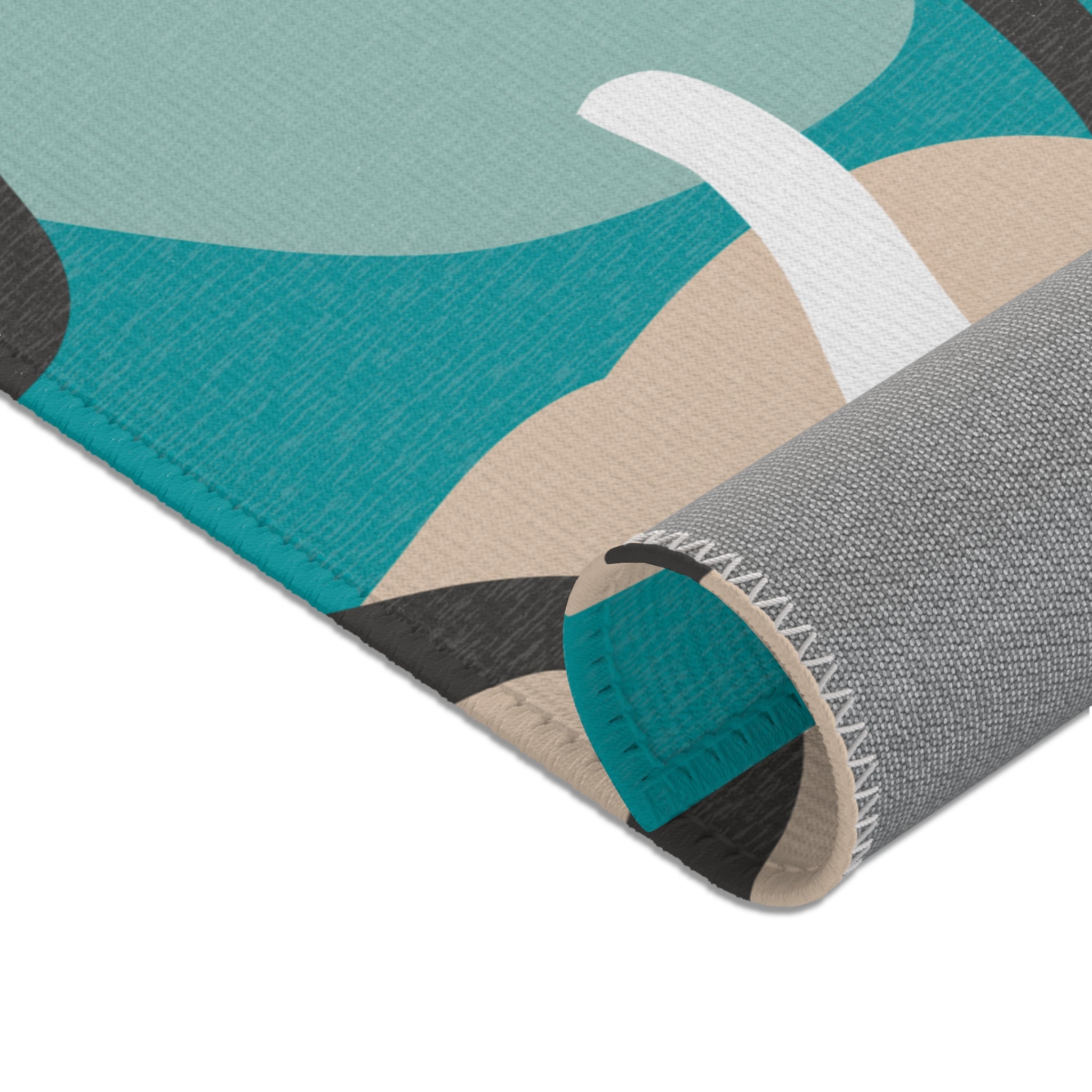 Modern Abstract Area Rug - Stylish Décor for Living Spaces - Mid Century Modern Gal