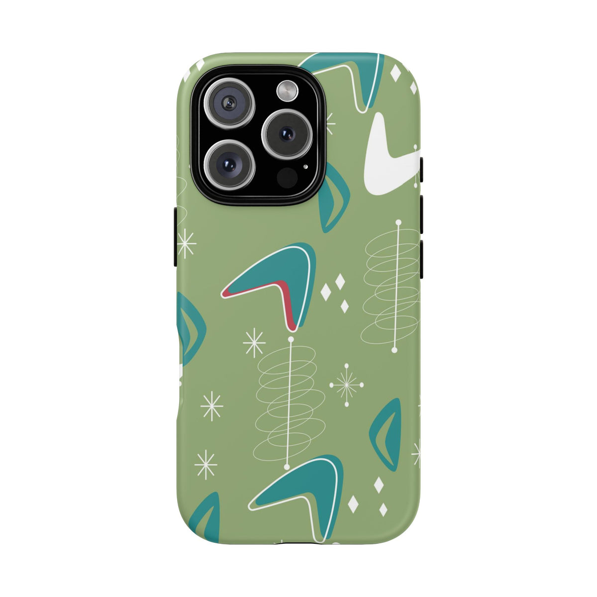 Mid Century Modern Atomic Boomerang, 50s Space Age Tough Phone Case