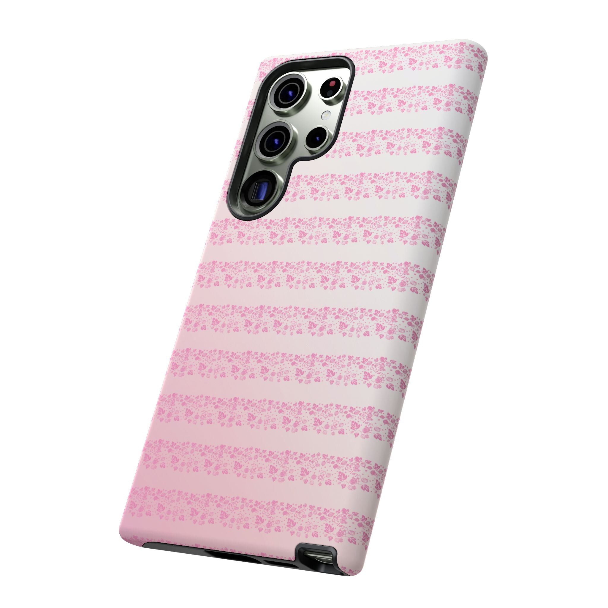 Pink Pyrex Gooseberry Striped Phone Case, Stylish Phone Cover, Tough Protective Case, Cute Cell Phone Case, Trending Gift for Her