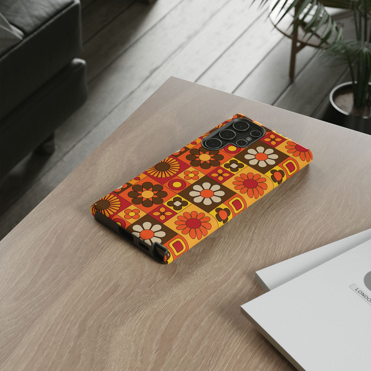 Retro 70s Mid Mod Floral Phone Case | Tough Cases for Flower Lovers