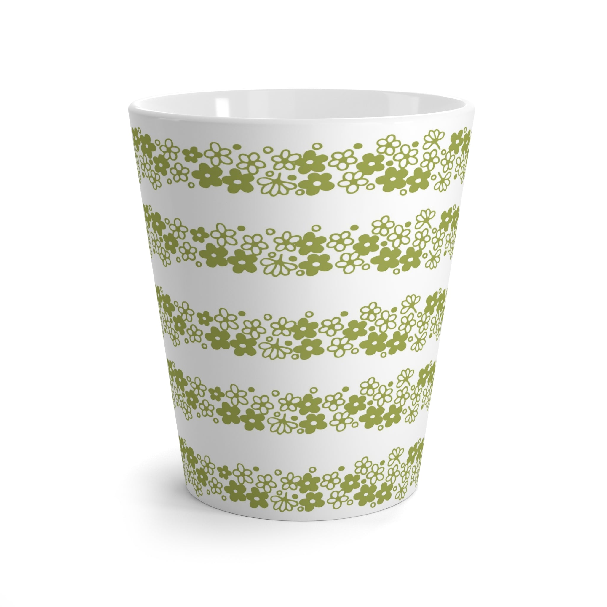 Spring Blossom Retro Kitsch 50s Style Daisy Latte Mug - Mid Century Modern Gal