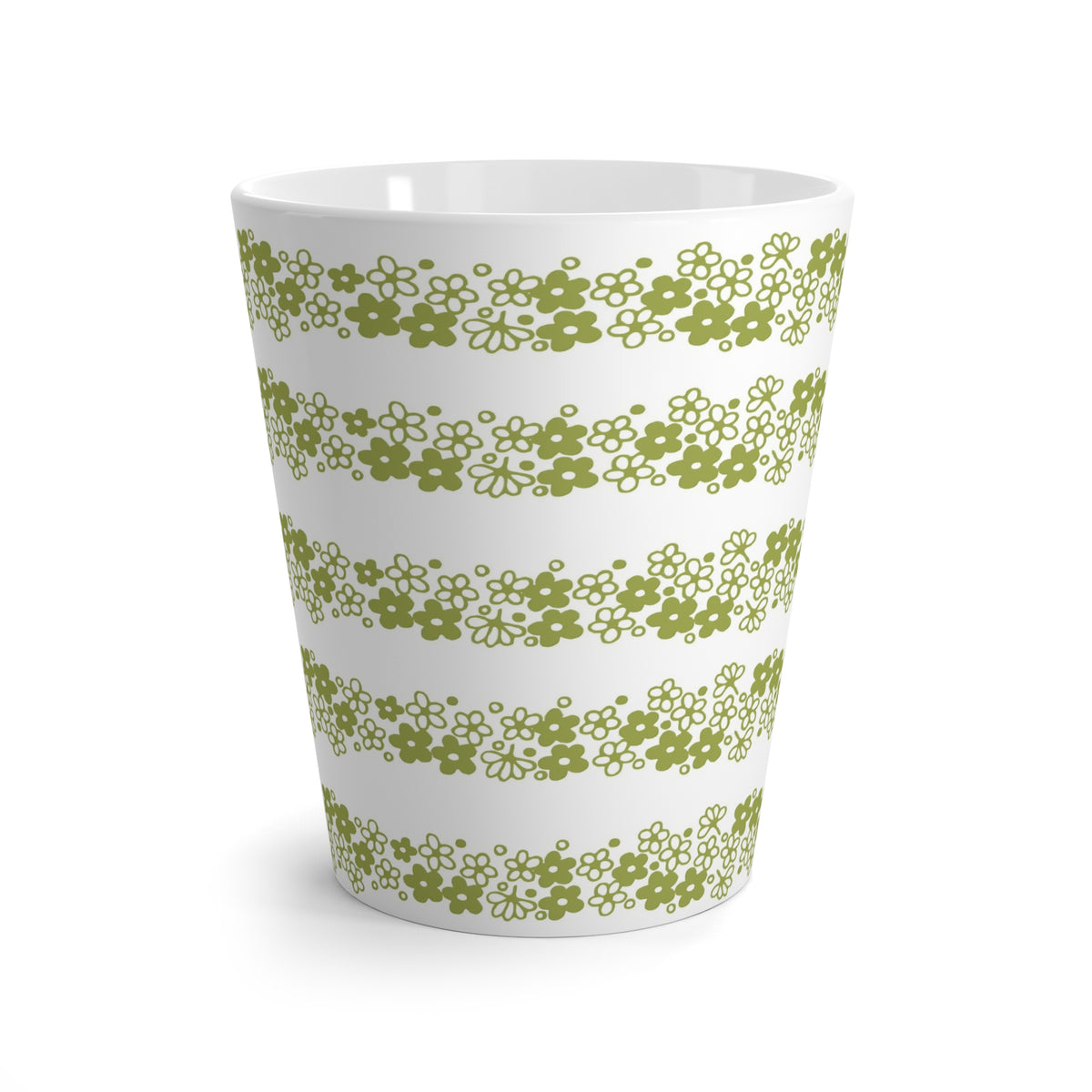 Spring Blossom Retro Kitsch 50s Style Daisy Latte Mug - Mid Century Modern Gal