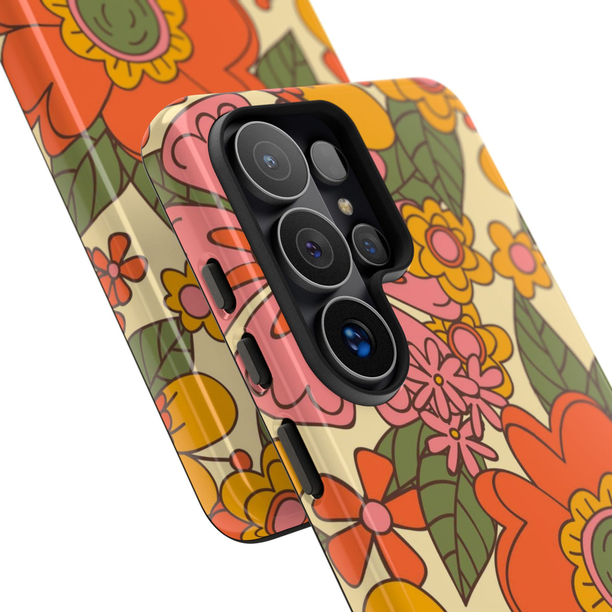 Groovy Retro Flower Power Vintage Inspired Pattern Smart Phones Tough Phone Cases