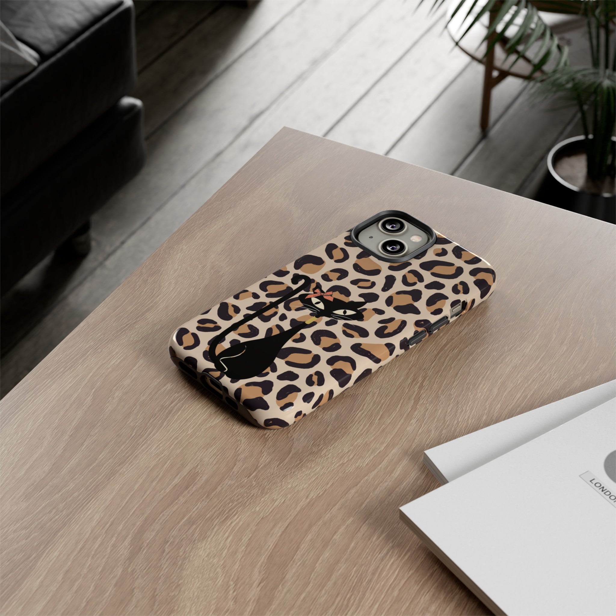 Mid Century Modern 50s Leopard Print, Atomic Cat, Mid Mod Tough Cases - Mid Century Modern Gal