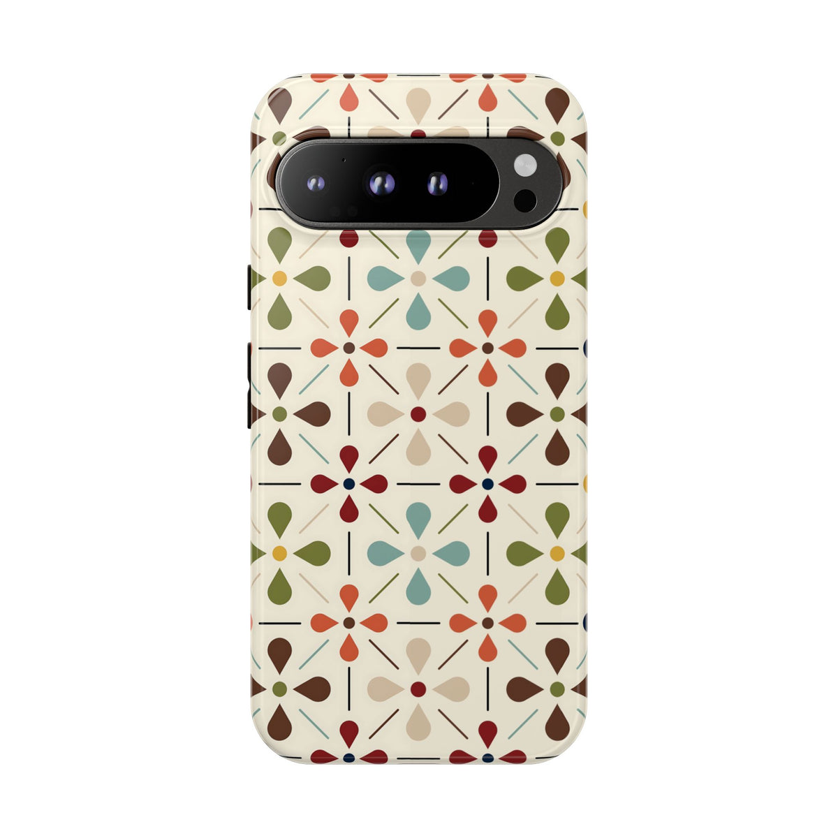 Scandinavian Flower, Mid Modern Danish Design Tough Phone Case