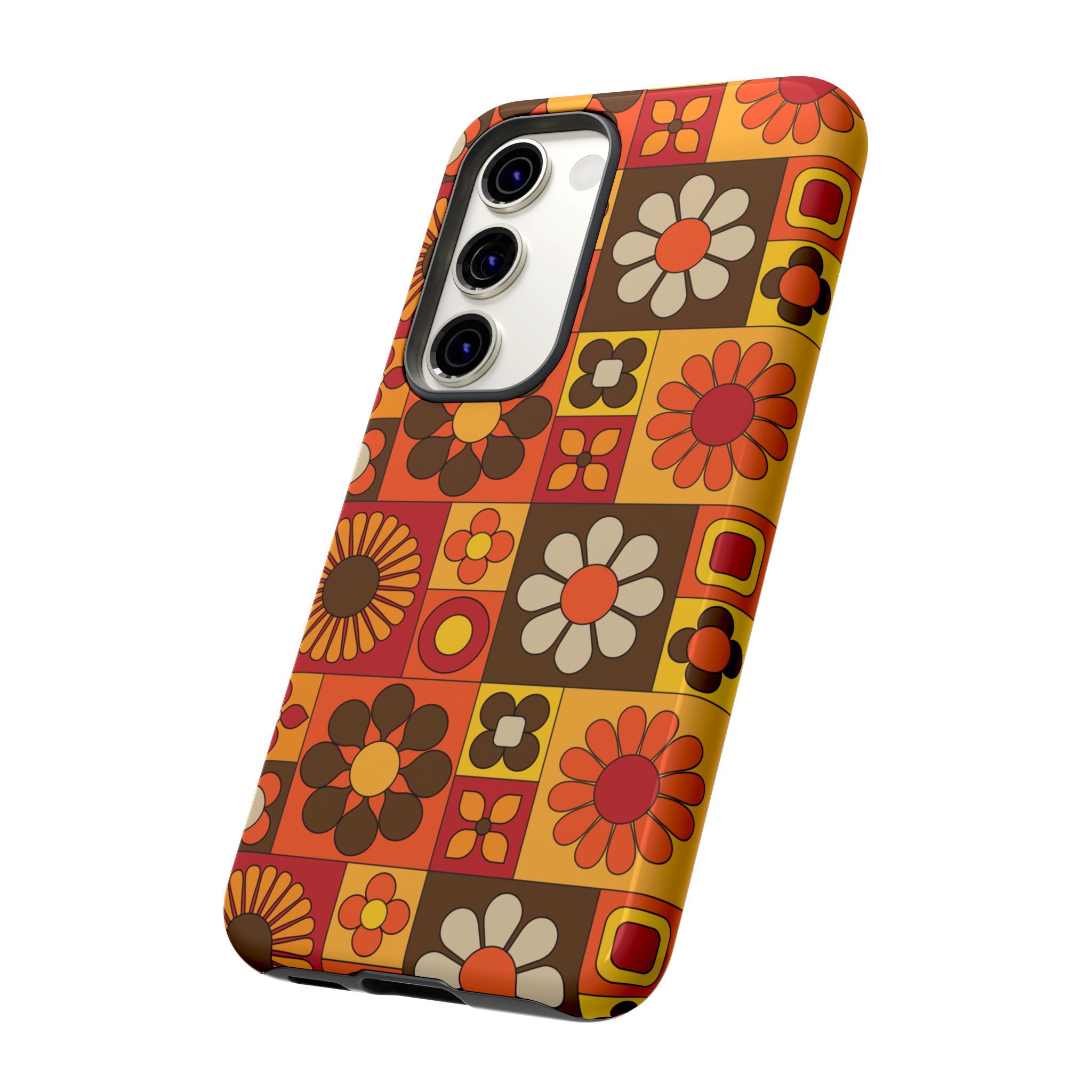 Retro 70s Mid Mod Floral Phone Case | Tough Cases for Flower Lovers