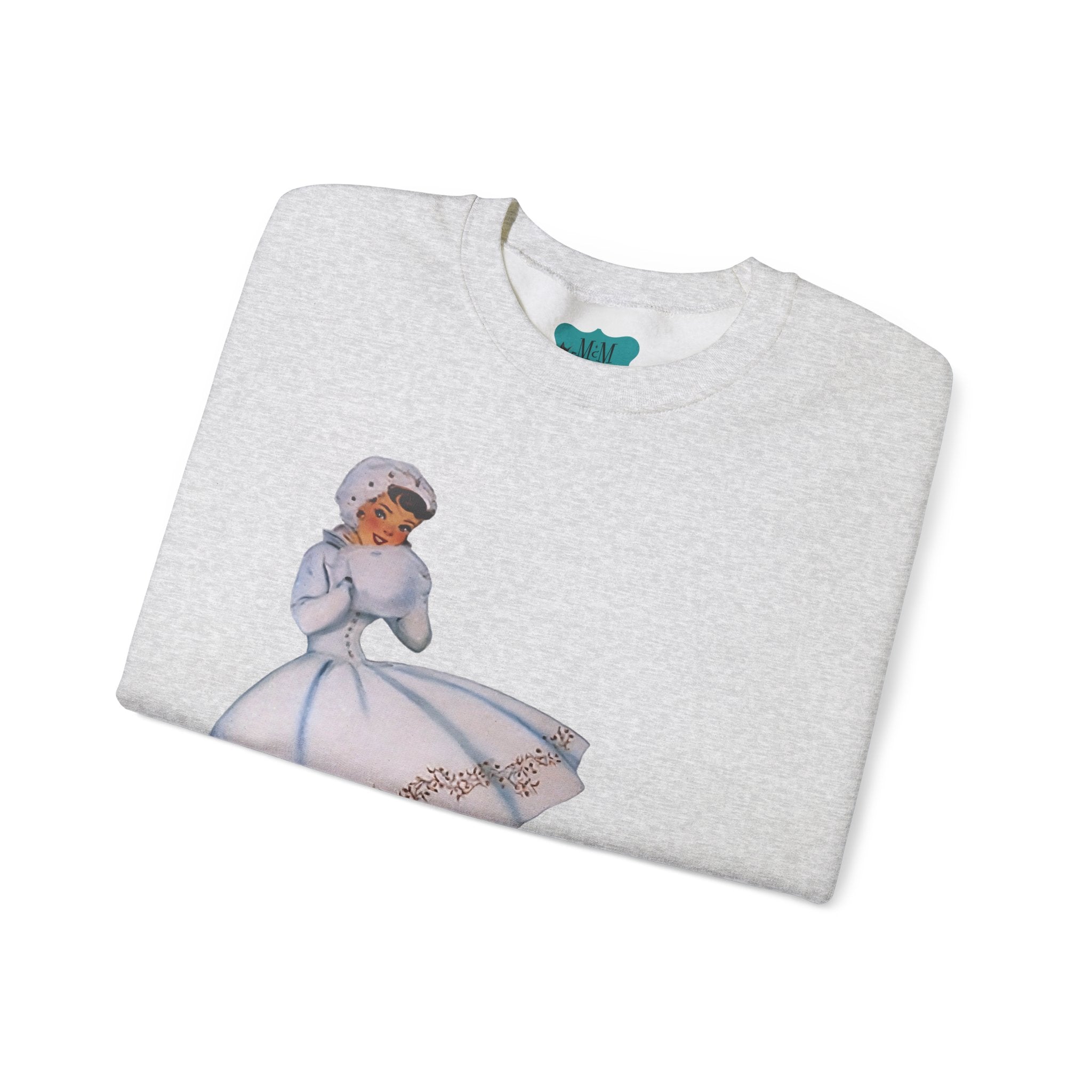 Mid Century Modern Christmas, Mod Gal, Kitschy Vintage-Inspired Unisex Heavy Blend™ Crewneck Sweatshirt - "When Santa Gets Your Letter" - Mid Century Modern Gal