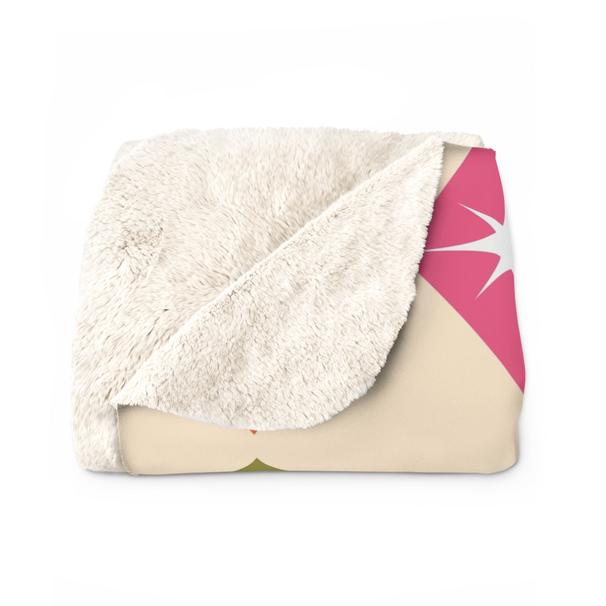 Merry and Bright Sherpa Fleece Blanket – Cozy Holiday Decor - Mid Century Modern Gal