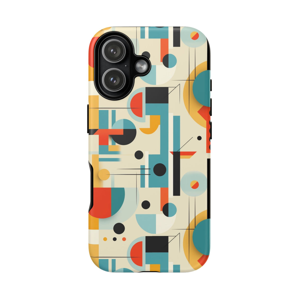 Bauhaus Designed Mid Mod Geometric Groovy Smart Phone, iPhone, Samsung, Pixel Compatible Tough Cases