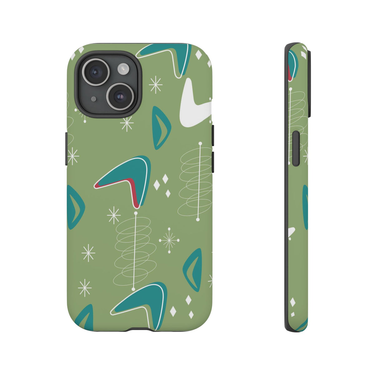 Mid Century Modern Atomic Boomerang, 50s Space Age Tough Phone Case