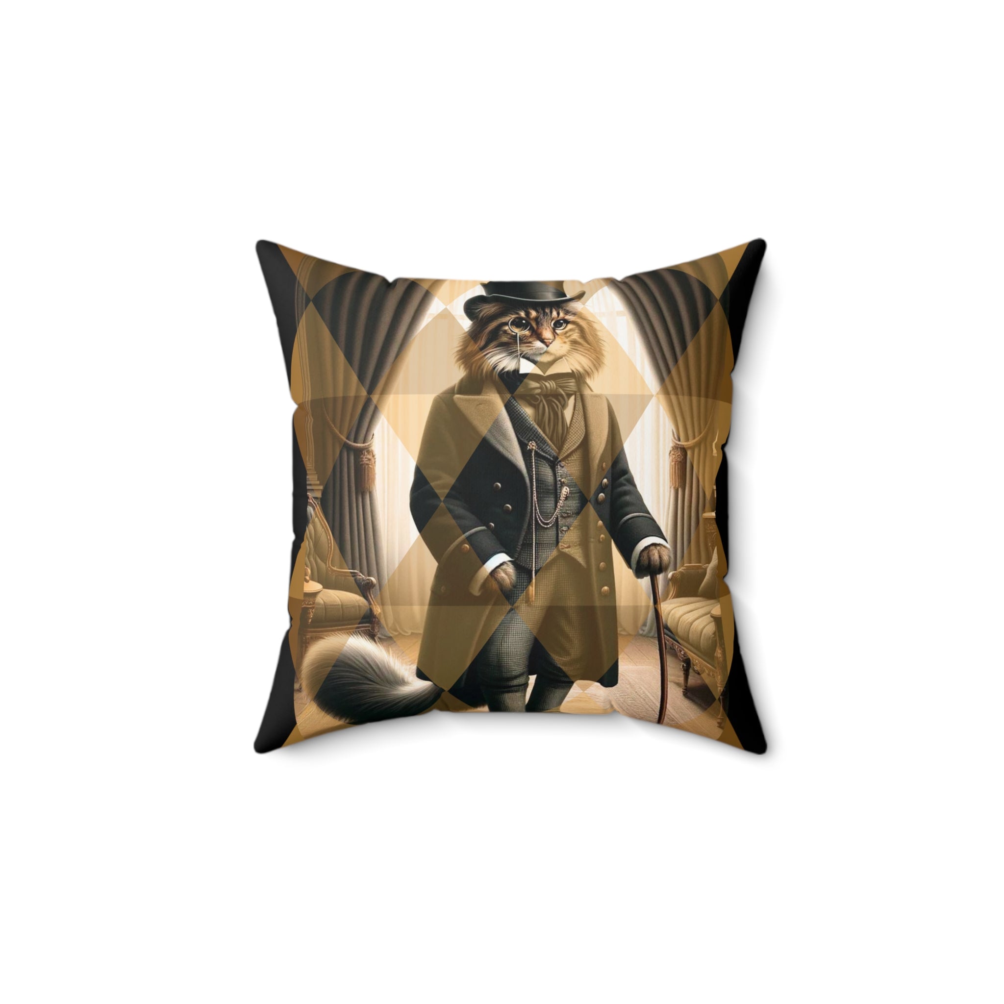 AristoCat, Kitschy Mid Century Modern, Den, Office, Kitsch Quirky Pillow And Insert - Mid Century Modern Gal