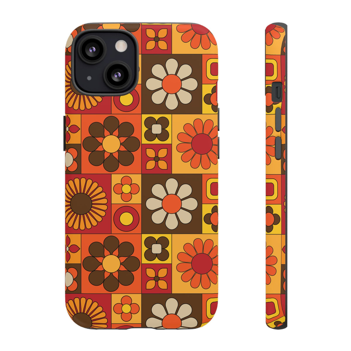 Retro 70s Mid Mod Floral Phone Case | Tough Cases for Flower Lovers