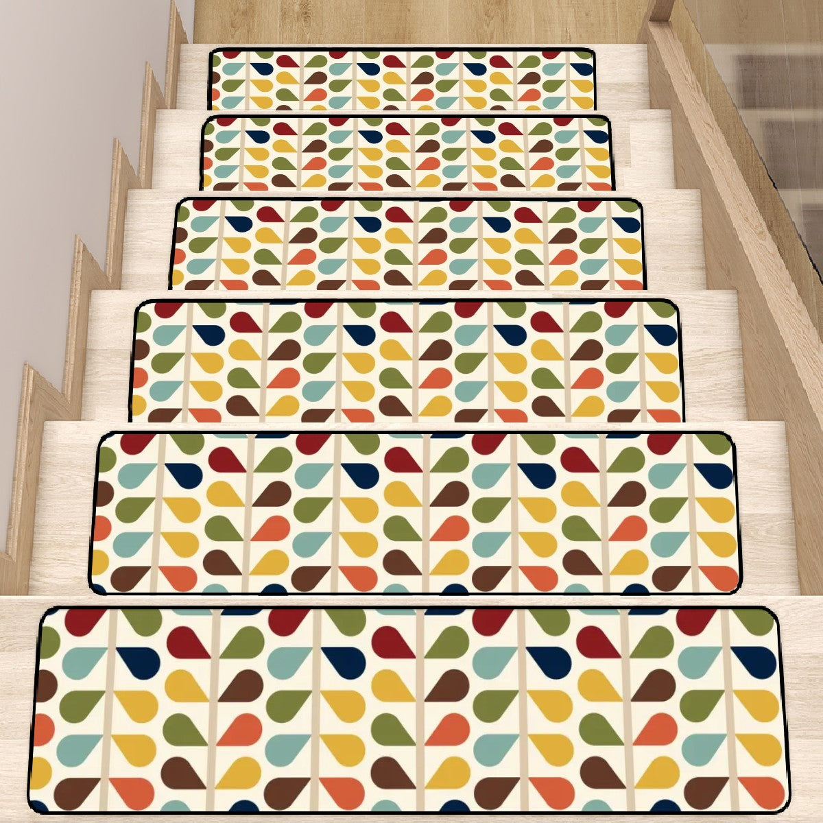 Mid Century Modern Scandinavian Designed Non Slip Carpet for Stairs Treads - Mid Century Modern Gal