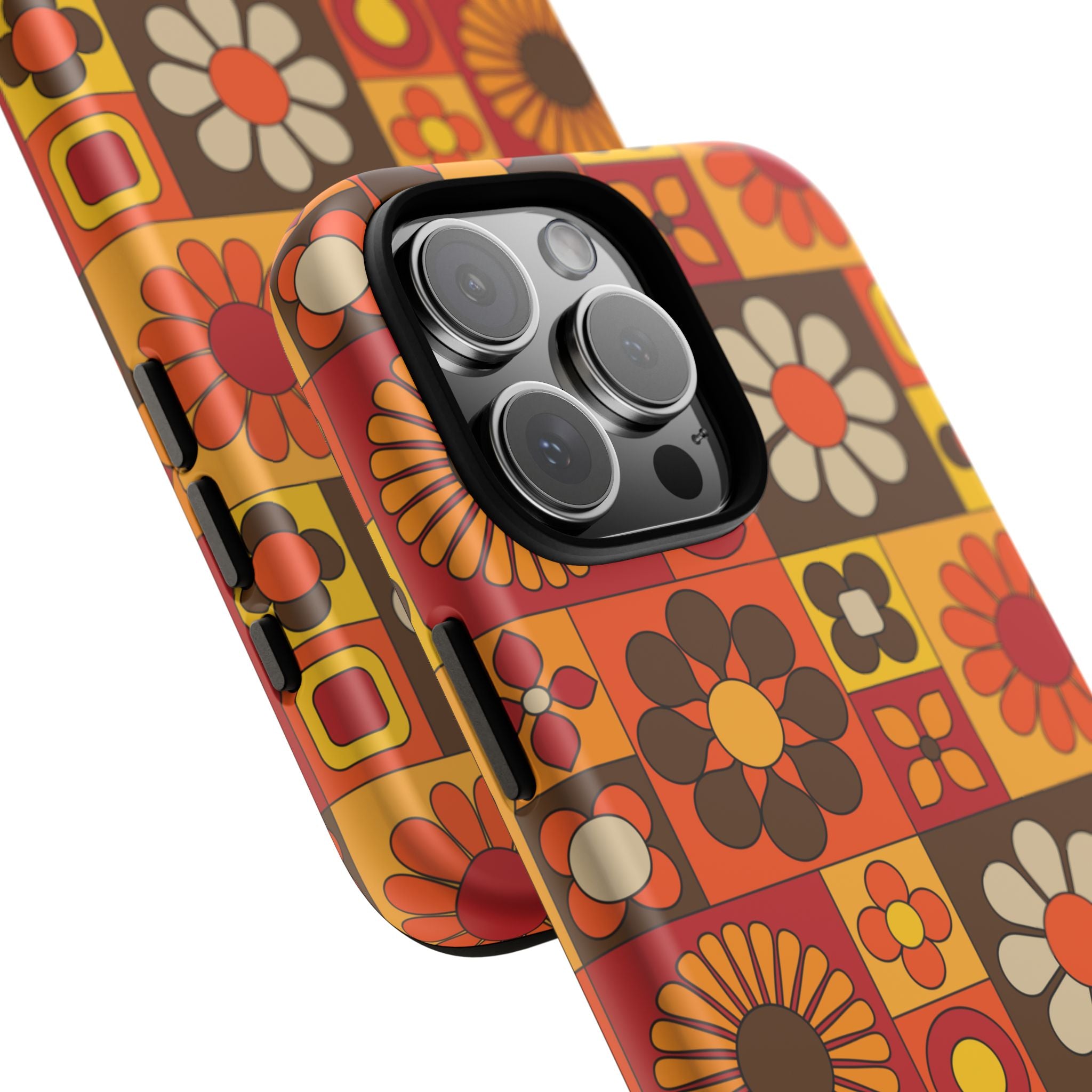 Retro 70s Mid Mod Floral Phone Case | Tough Cases for Flower Lovers
