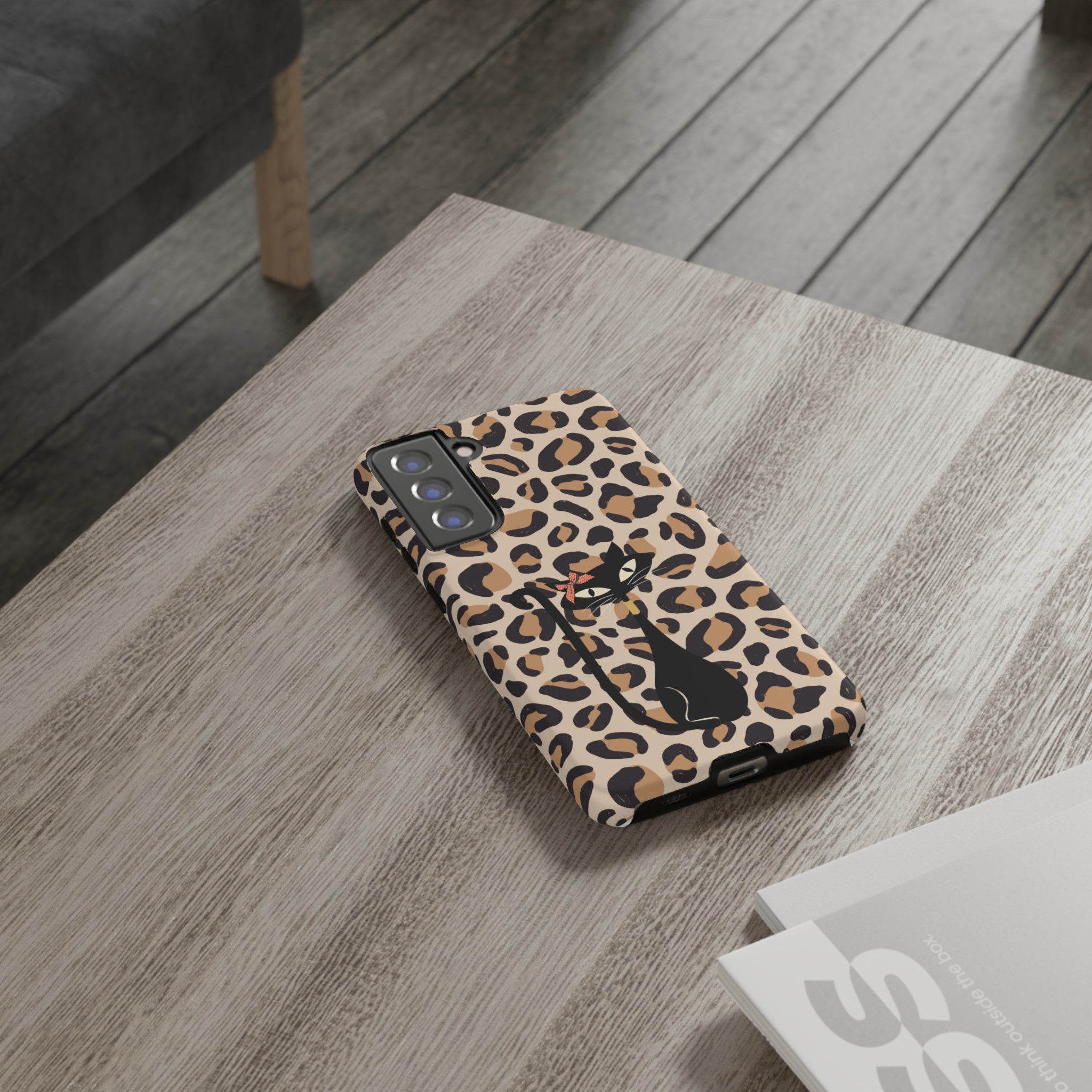 Mid Century Modern 50s Leopard Print, Atomic Cat, Mid Mod Tough Cases - Mid Century Modern Gal