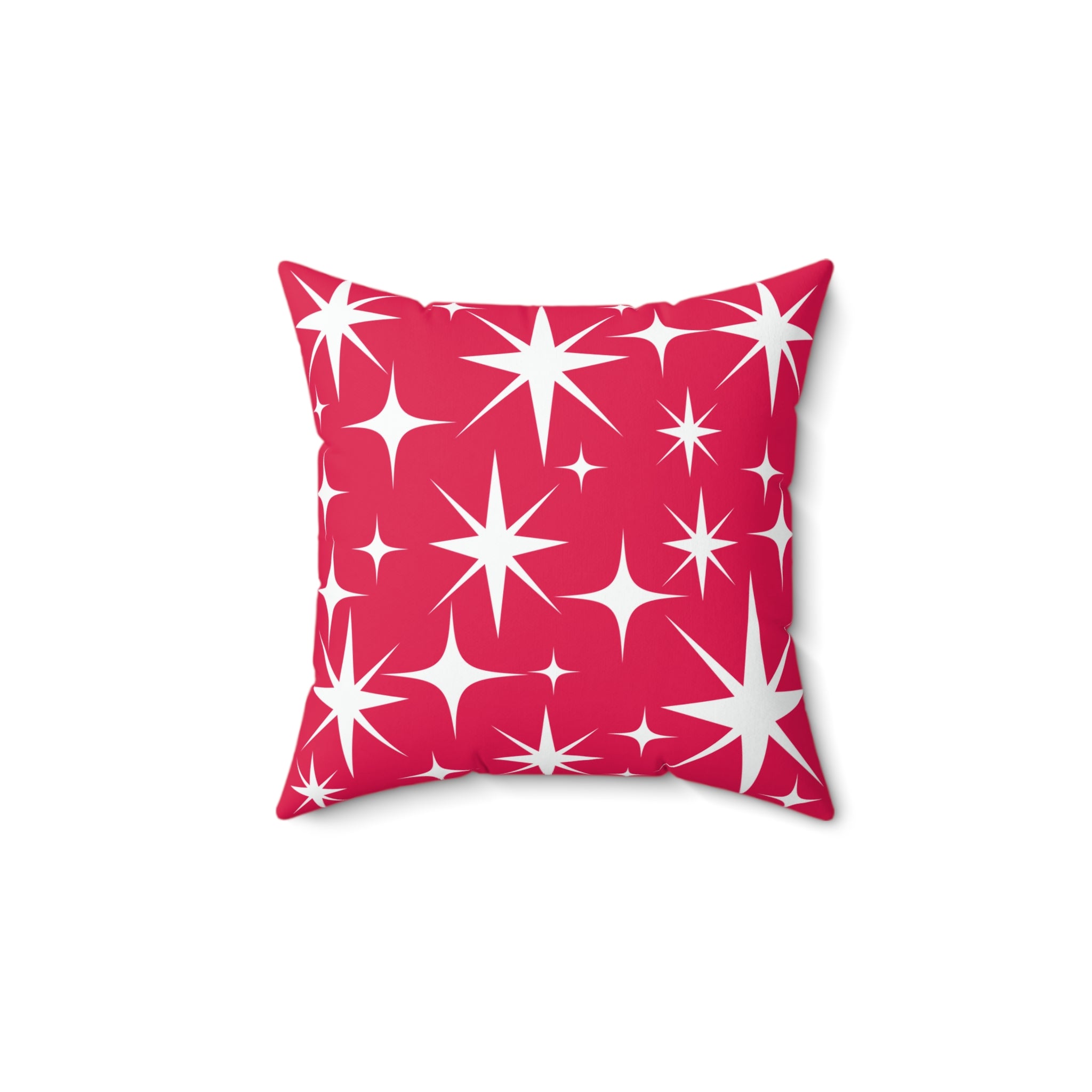 Mid Century Modern Starburst Mod Retro Pillow, Raspberry Delight Pillow And Insert - Mid Century Modern Gal