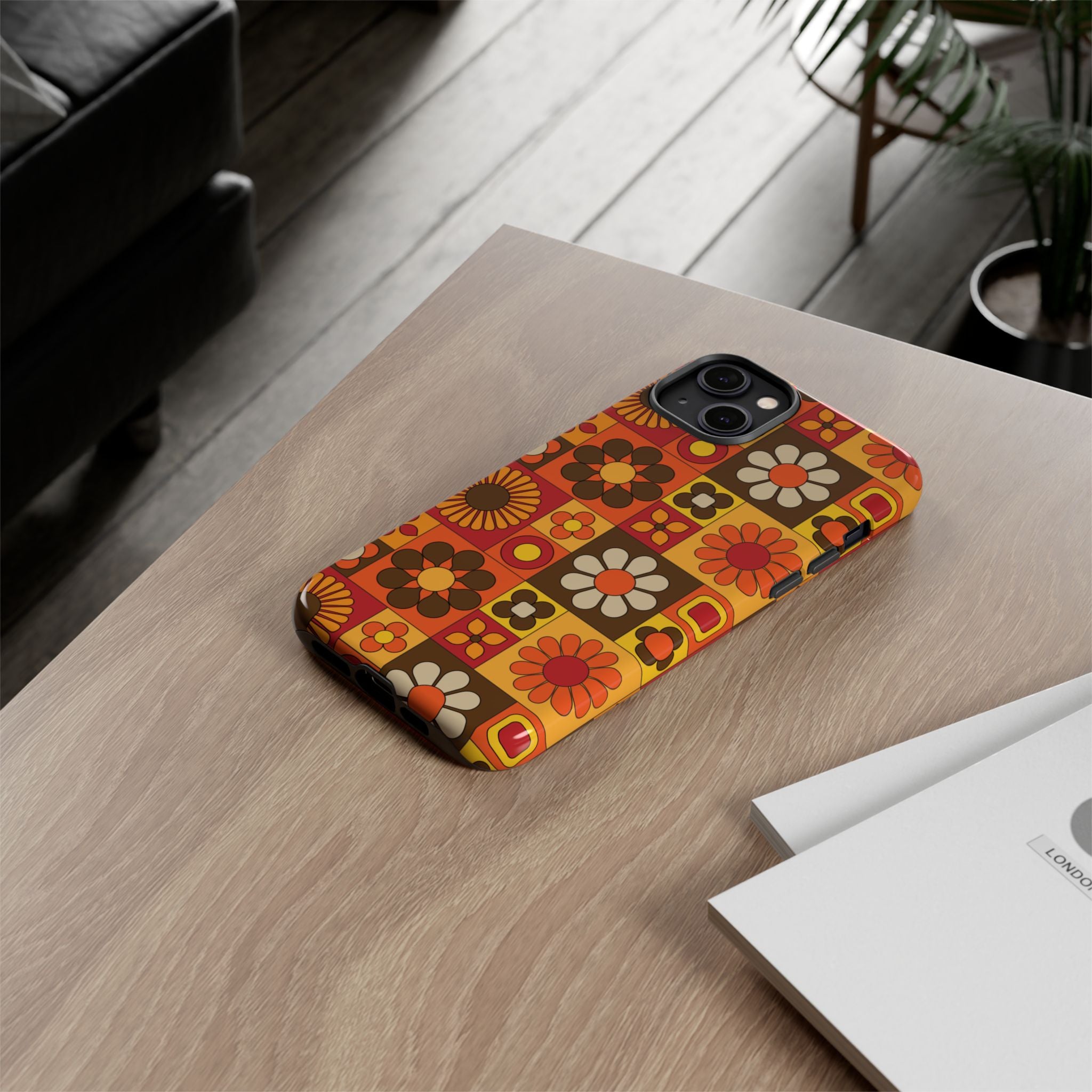Retro 70s Mid Mod Floral Phone Case | Tough Cases for Flower Lovers