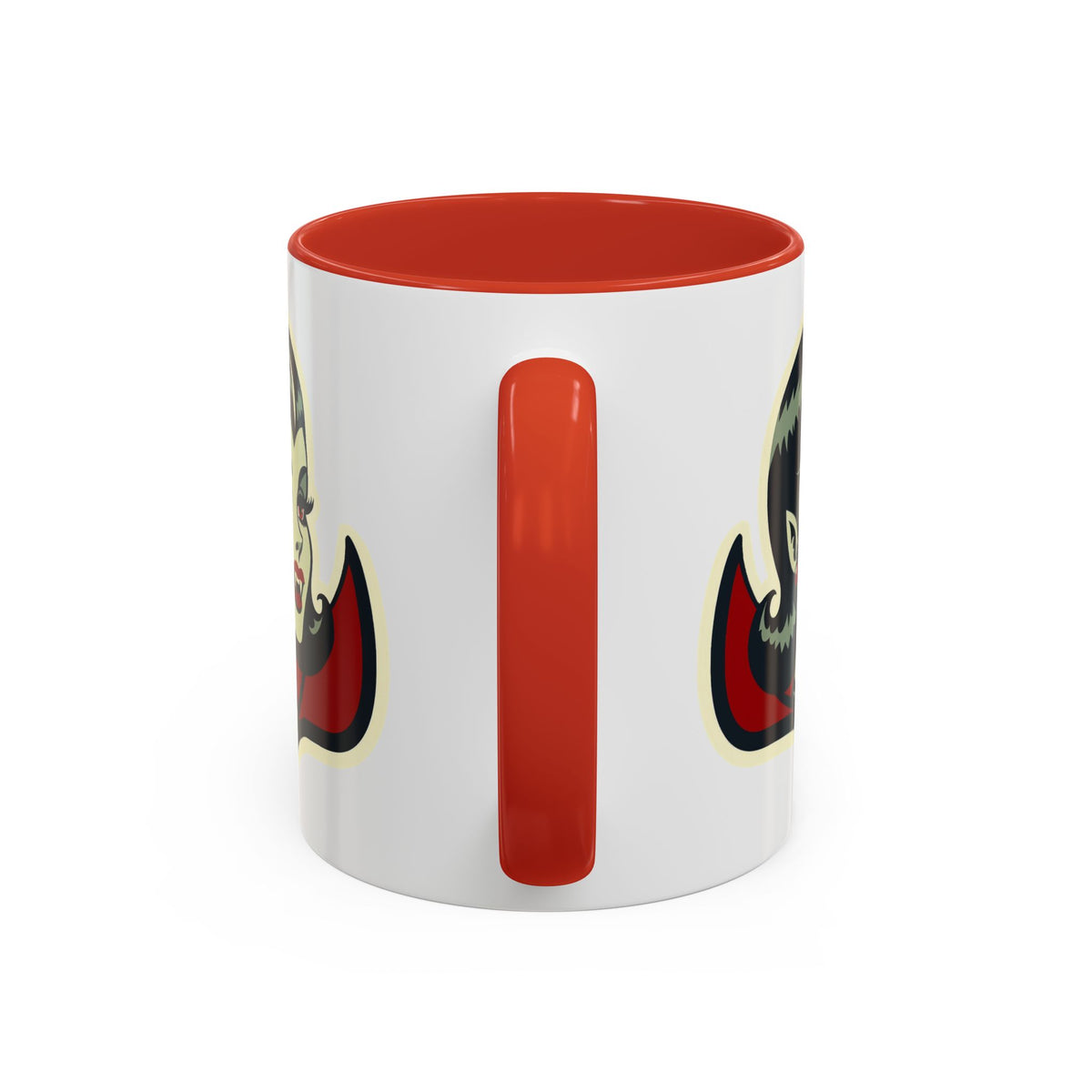 Vampire Dracula Girl Halloween Goth Horror Buff MCM Accent Coffee Mug - Mid Century Modern Gal