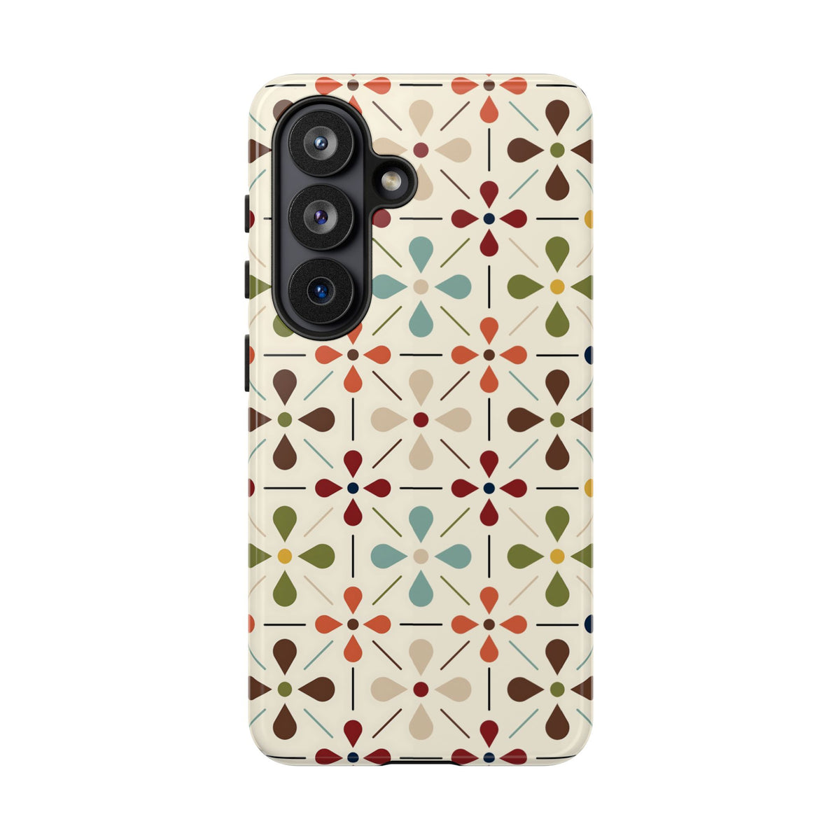 Scandinavian Flower, Mid Modern Danish Design Tough Phone Case