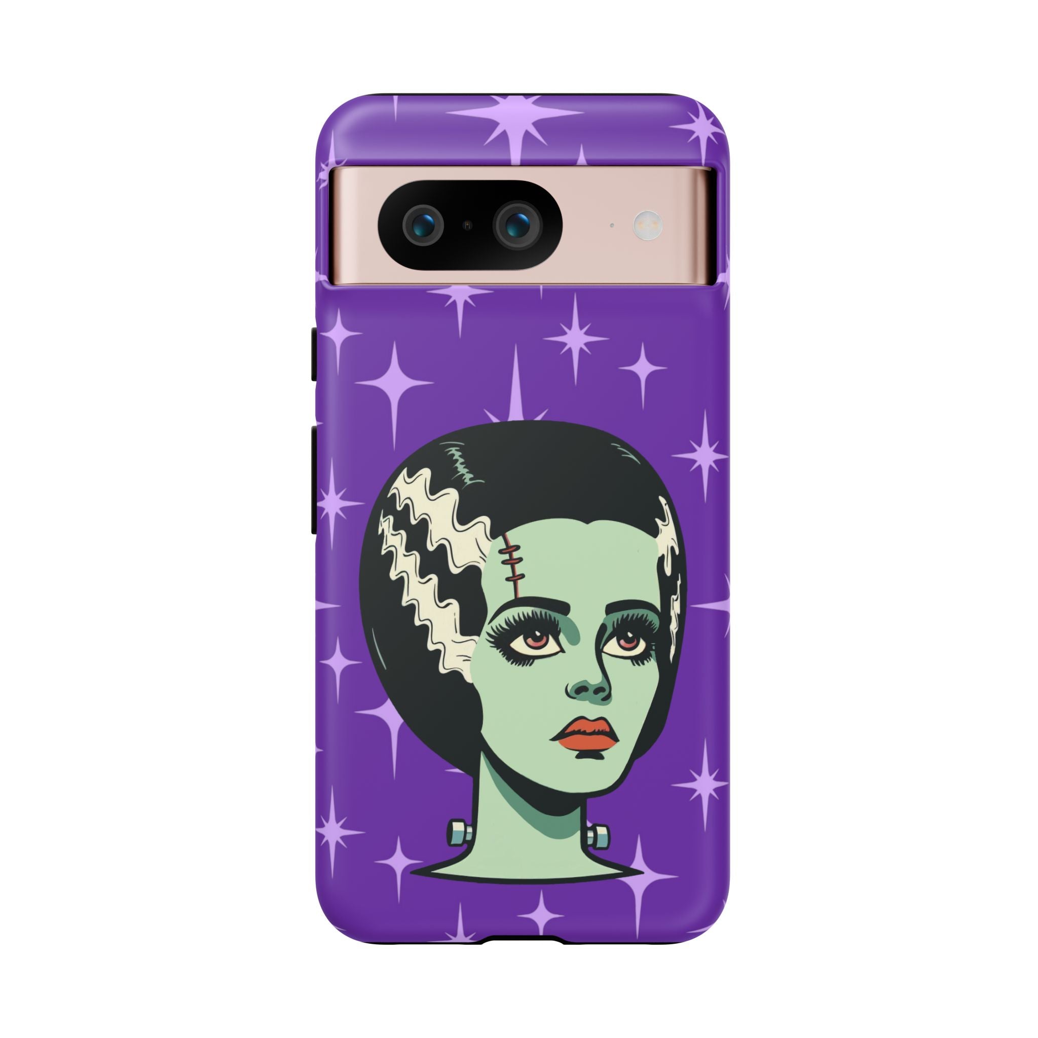 Bride of Frankenstein Retro Mid Mod Horror Buff Purple Halloween Tough Phone Case