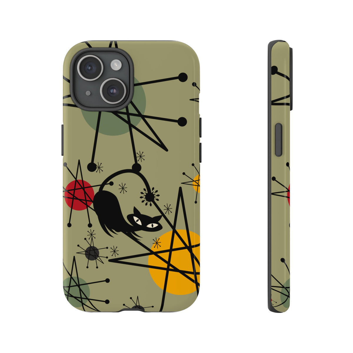 Mid Century Modern Atomic Cat, Retro Chic Groovy Mod Samsung, Smart Phone Tough Cases - Mid Century Modern Gal