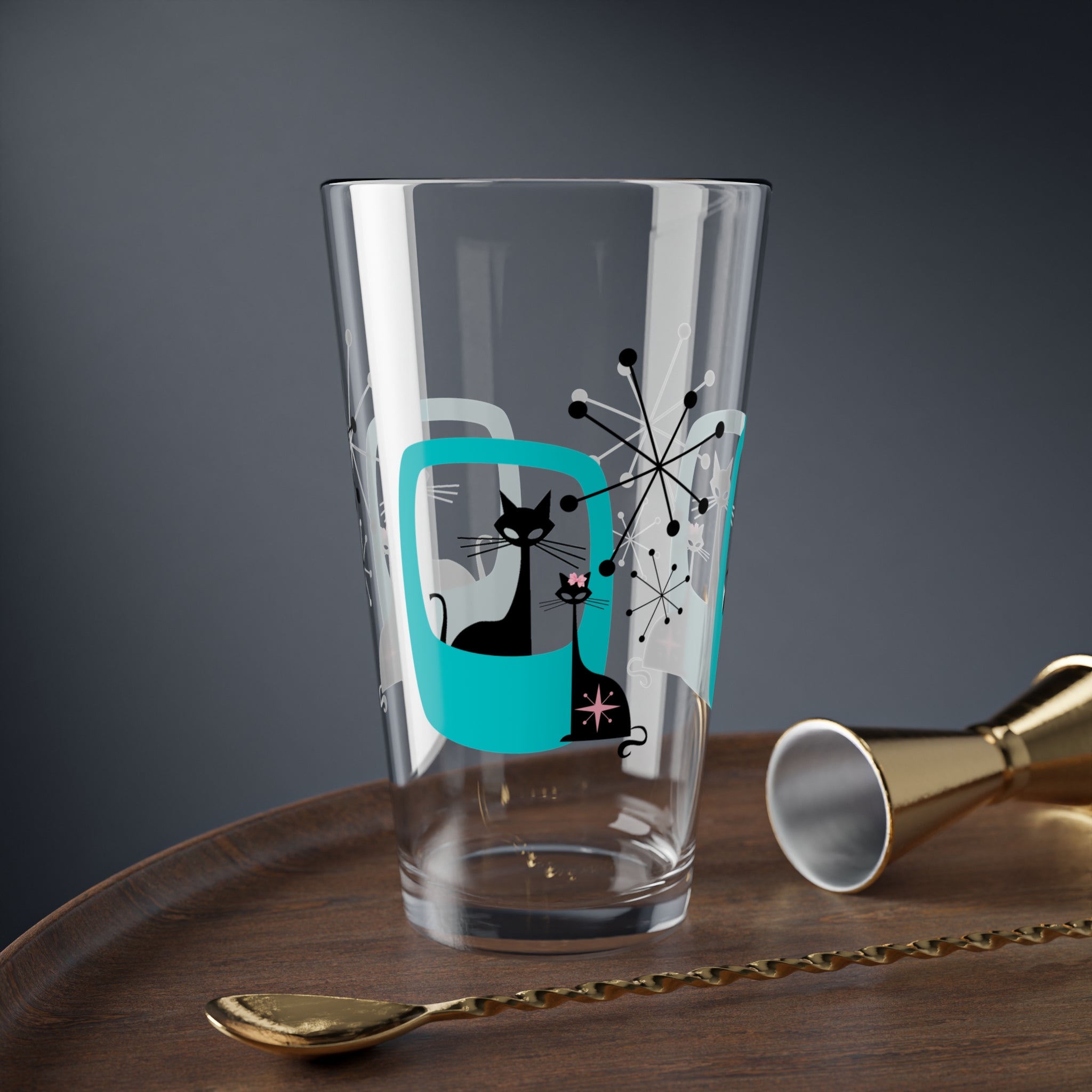 Atomic Cat Kitschy Mid Century Modern Retro Barware - Mid Century Modern Gal