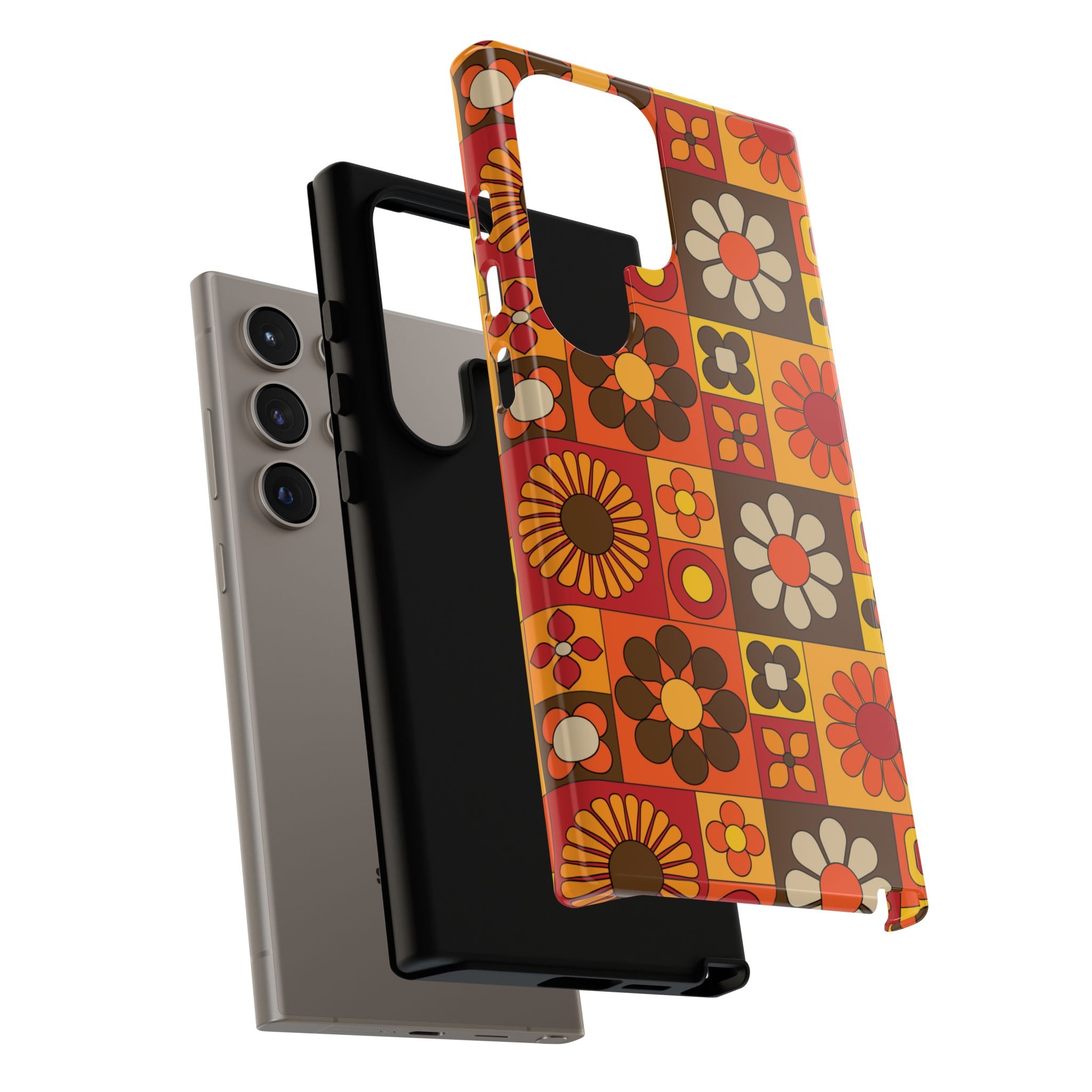Retro 70s Mid Mod Floral Phone Case | Tough Cases for Flower Lovers
