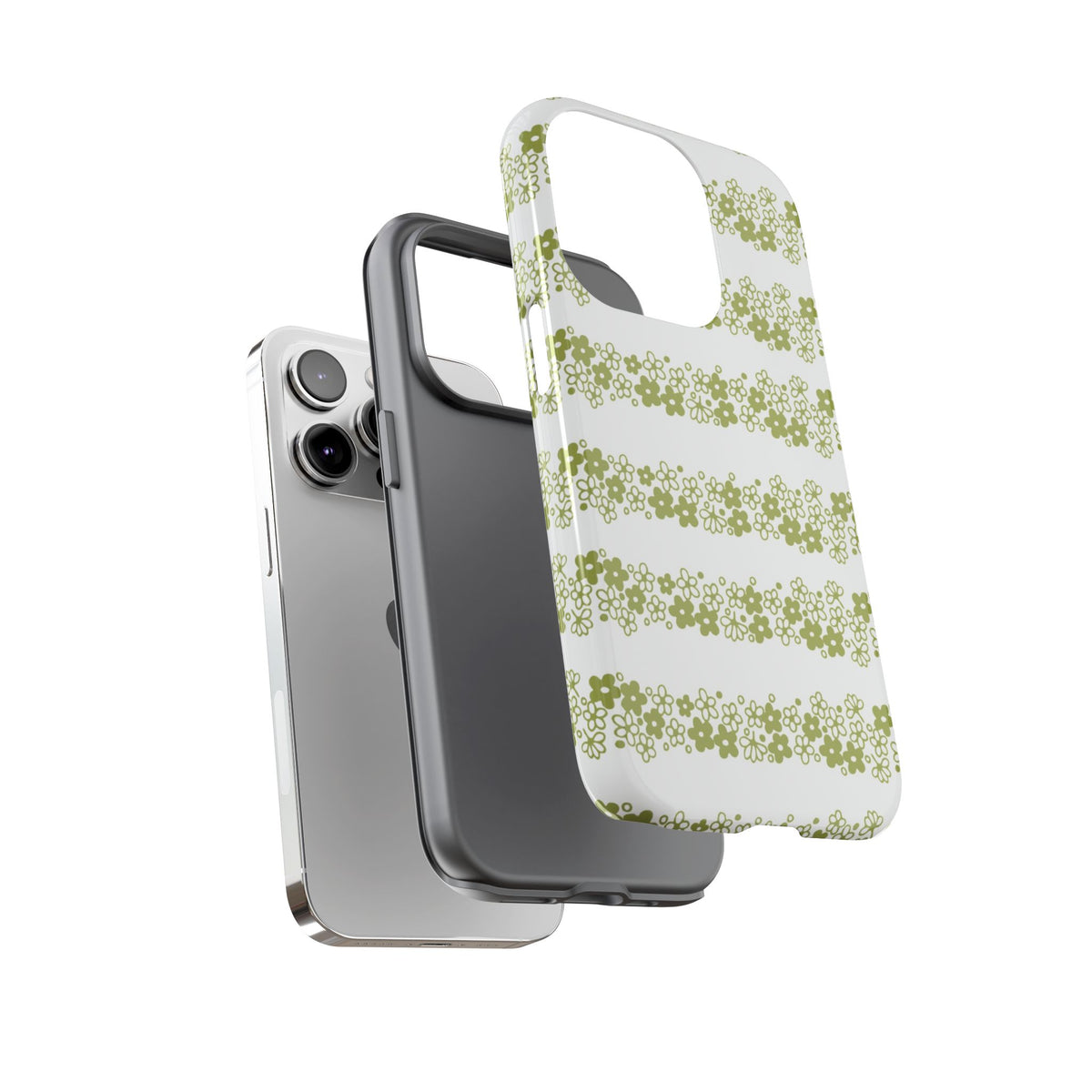 Pyrex Crazy Daisy Spring BlossonFloral Phone Case: Tough Cases with Elegant Green Floral Design, Durable Phone Cover