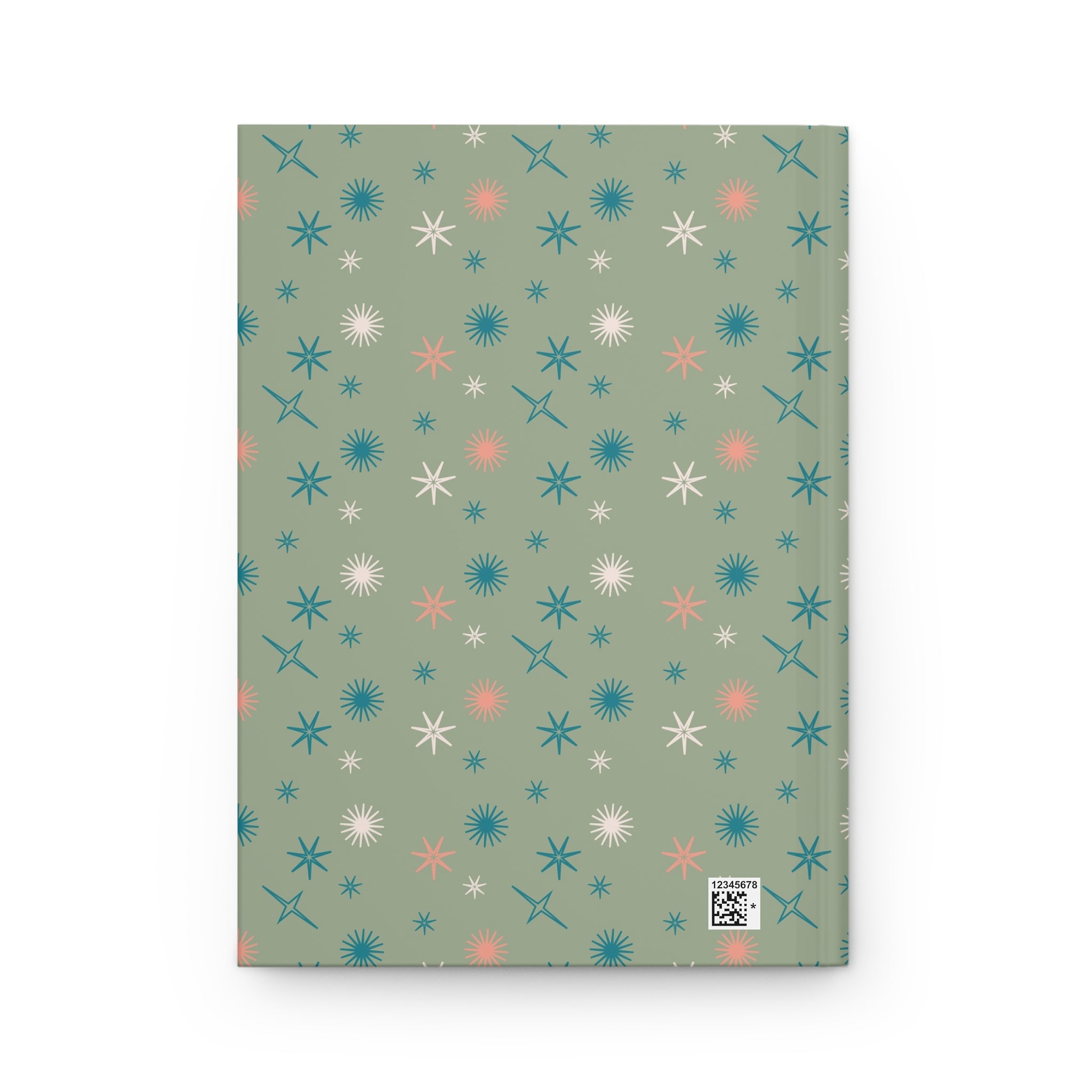 Atomic Cat Mid Century Modern Office Notebook, Starburst Kitschy Hardcover Journal - Mid Century Modern Gal