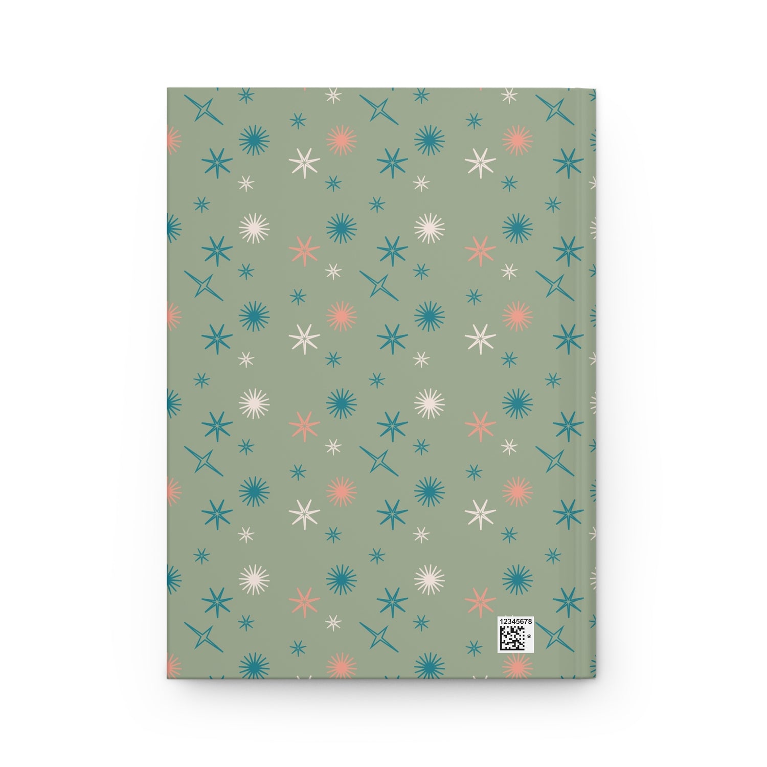 Atomic Cat Mid Century Modern Office Notebook, Starburst Kitschy Hardcover Journal