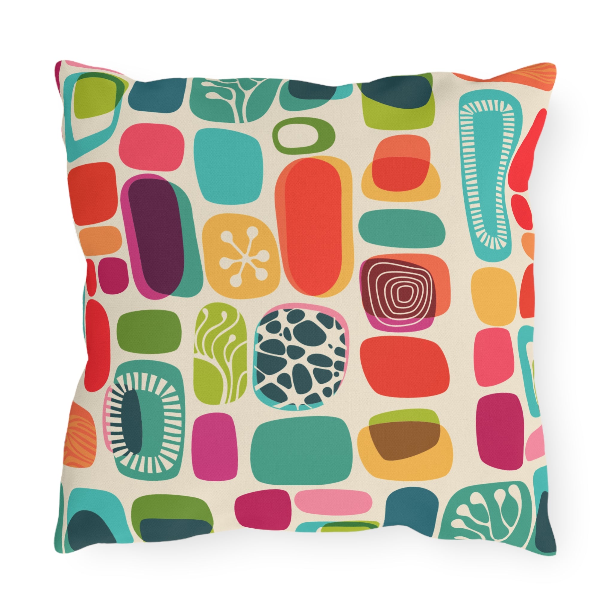 Mid Century Modern Amoeba Designed, Outdoor Garden Pillows - Mid Century Modern Gal