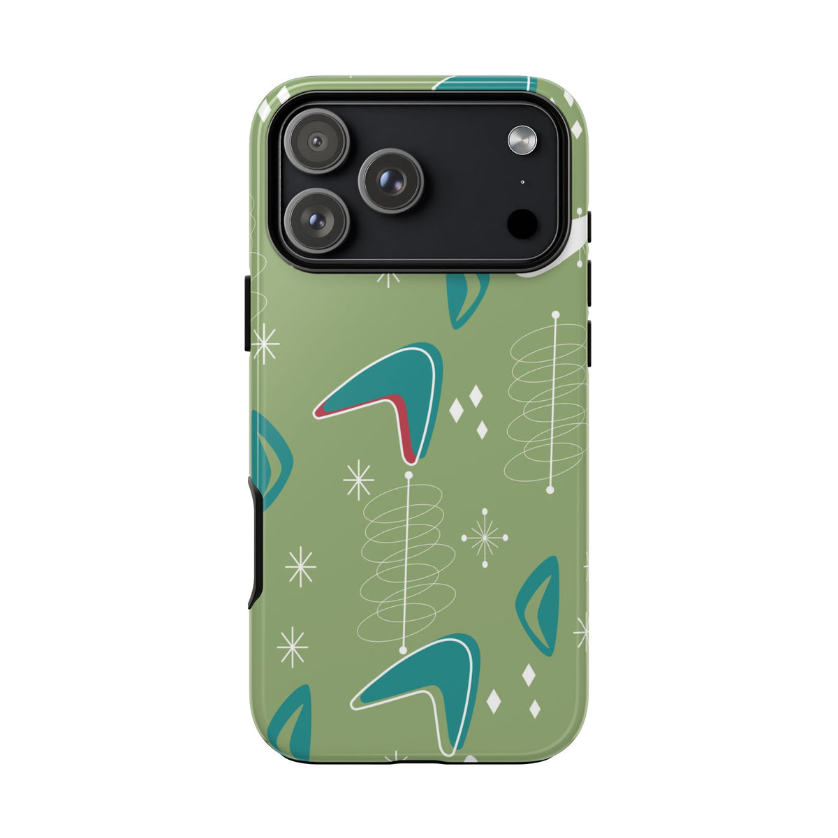 Mid Century Modern Atomic Boomerang, 50s Space Age Tough Phone Case