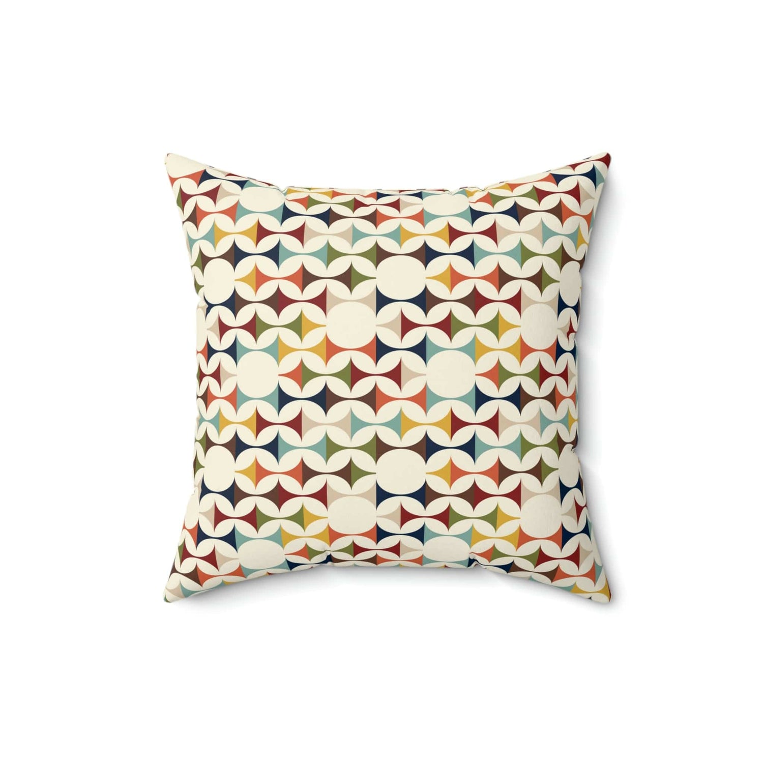 Scandinavian Modern Danish, Geometric Retro Mod Pillow Home Decor 16" × 16"