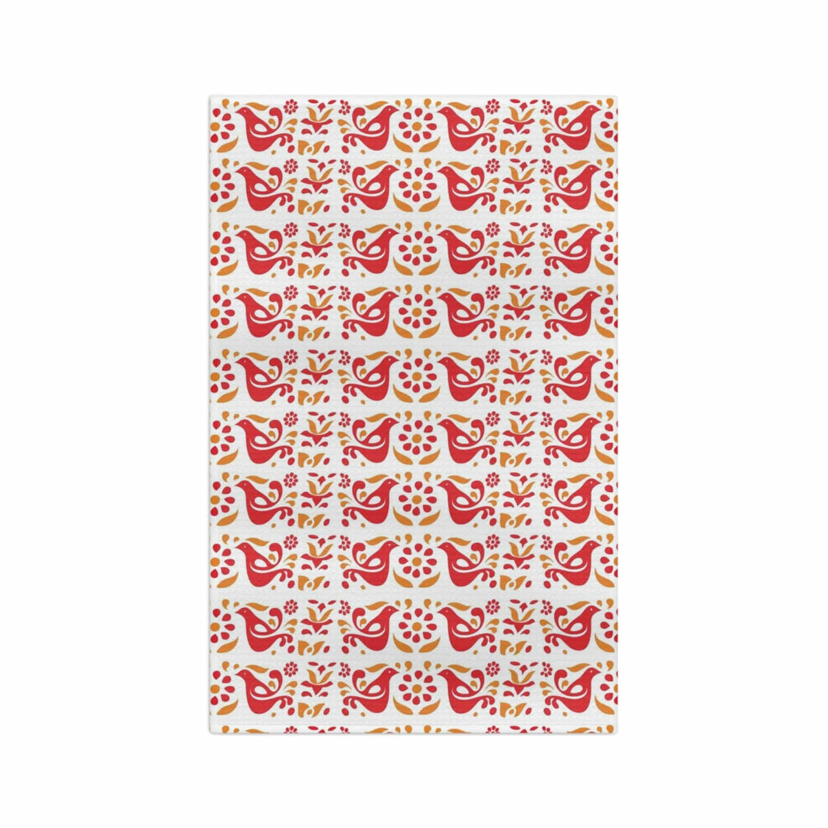 Friendship Red, Golden Yellow, Scandi Modern Danish Soft Tea Towel Home Decor 16'' × 25''
