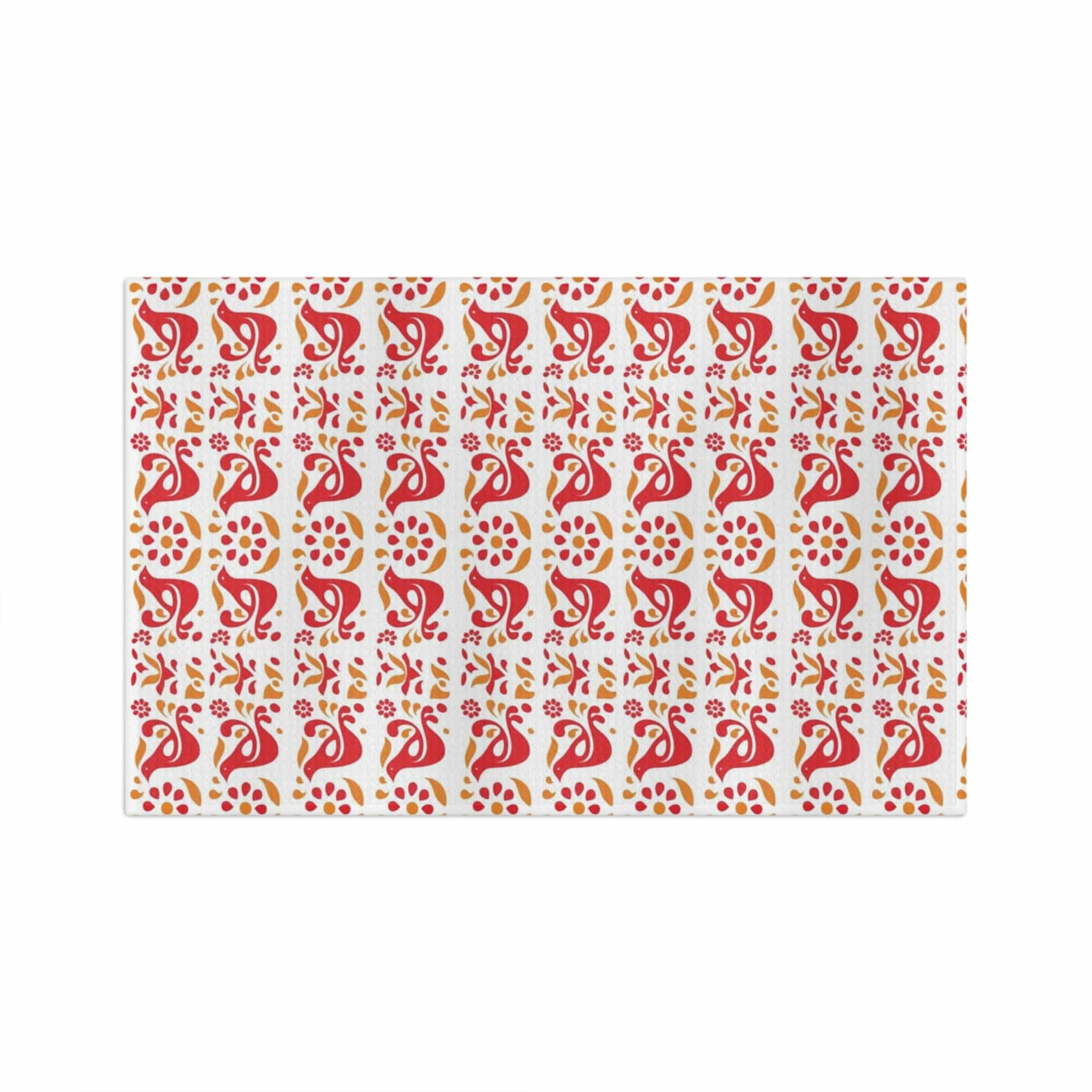 Friendship Red, Golden Yellow, Scandi Modern Danish Soft Tea Towel Home Decor 16&