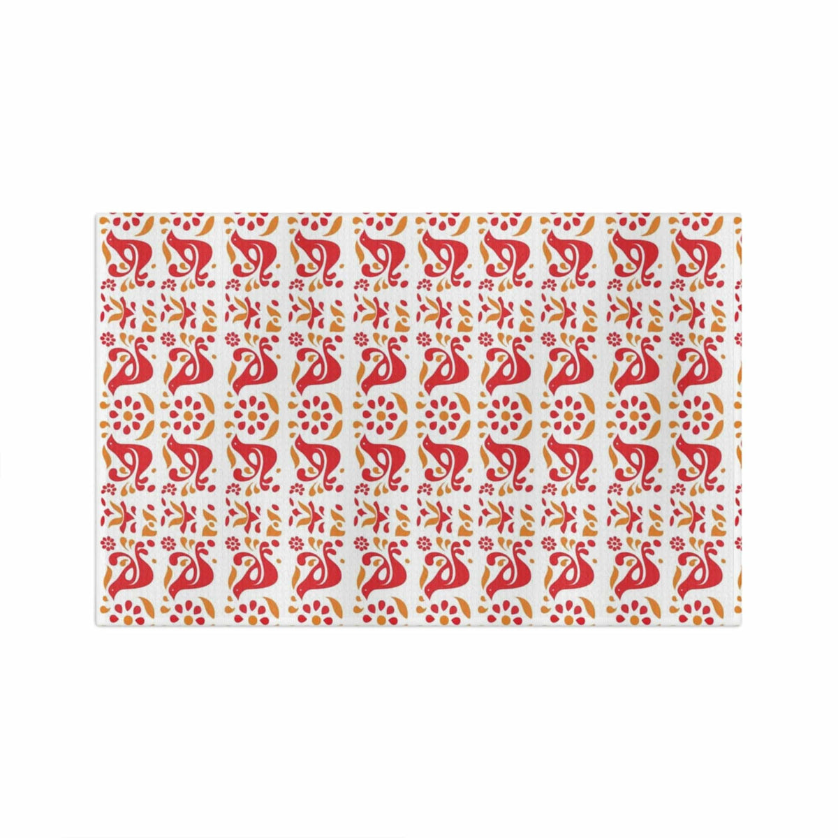 Friendship Red, Golden Yellow, Scandi Modern Danish Soft Tea Towel Home Decor 16'' × 25''