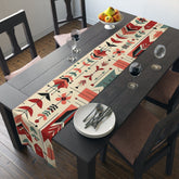 Mid Century Modern, Scandi Flower, Modern Danish Design, Vintage Inspired Table Runner (Cotton, Poly) Home Decor 16" × 90" / Polyester