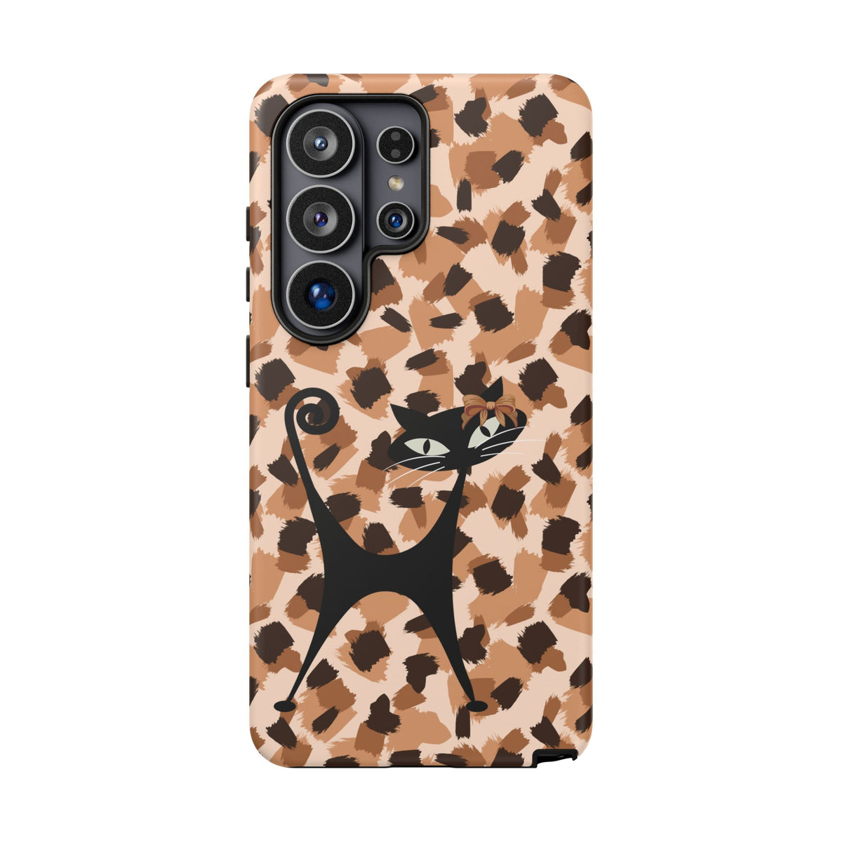Mid Century Modern Atomic Cat, Animal Print Kitschy Trendy Smart Phone Tough Cases