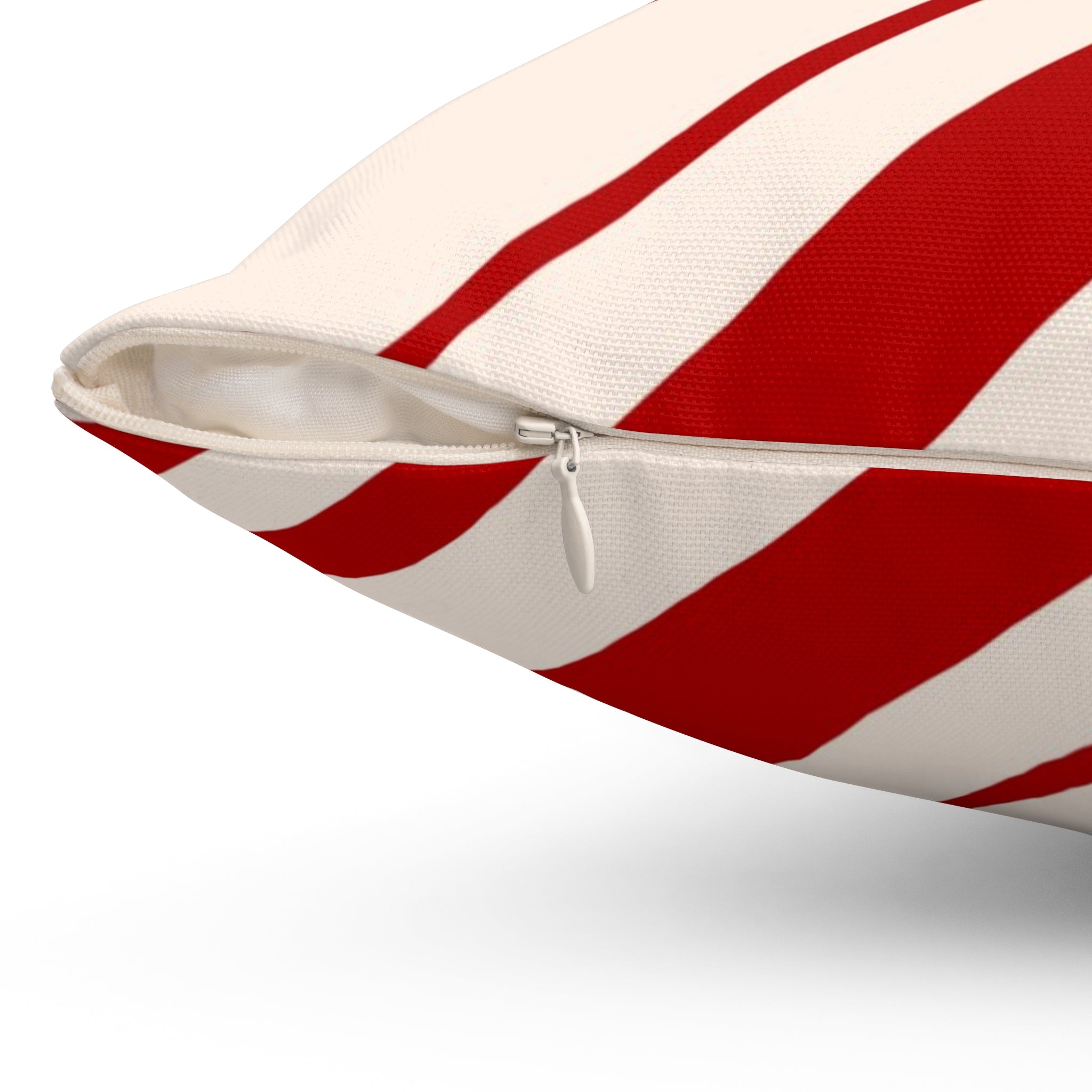 Santa Claus Vintage 50s Ad, Kitschy Holiday Candycane Pillow And Insert - Mid Century Modern Gal