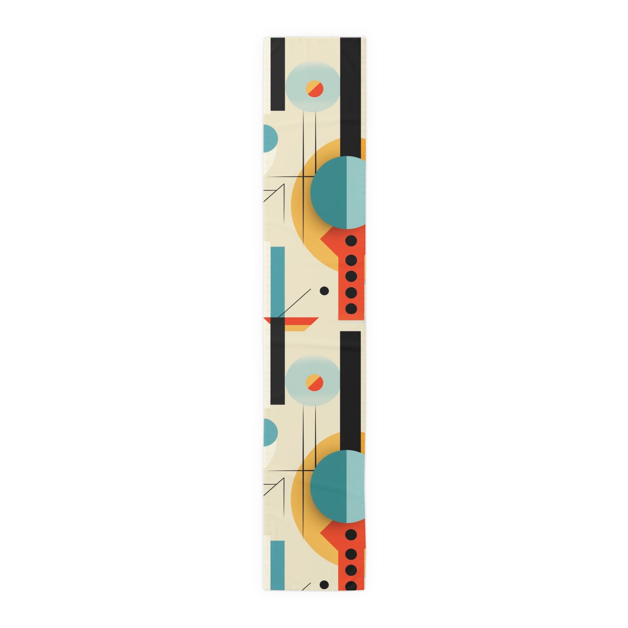 Modern Bauhaus Geometric Designed Table Runner - Mid Century Modern Gal