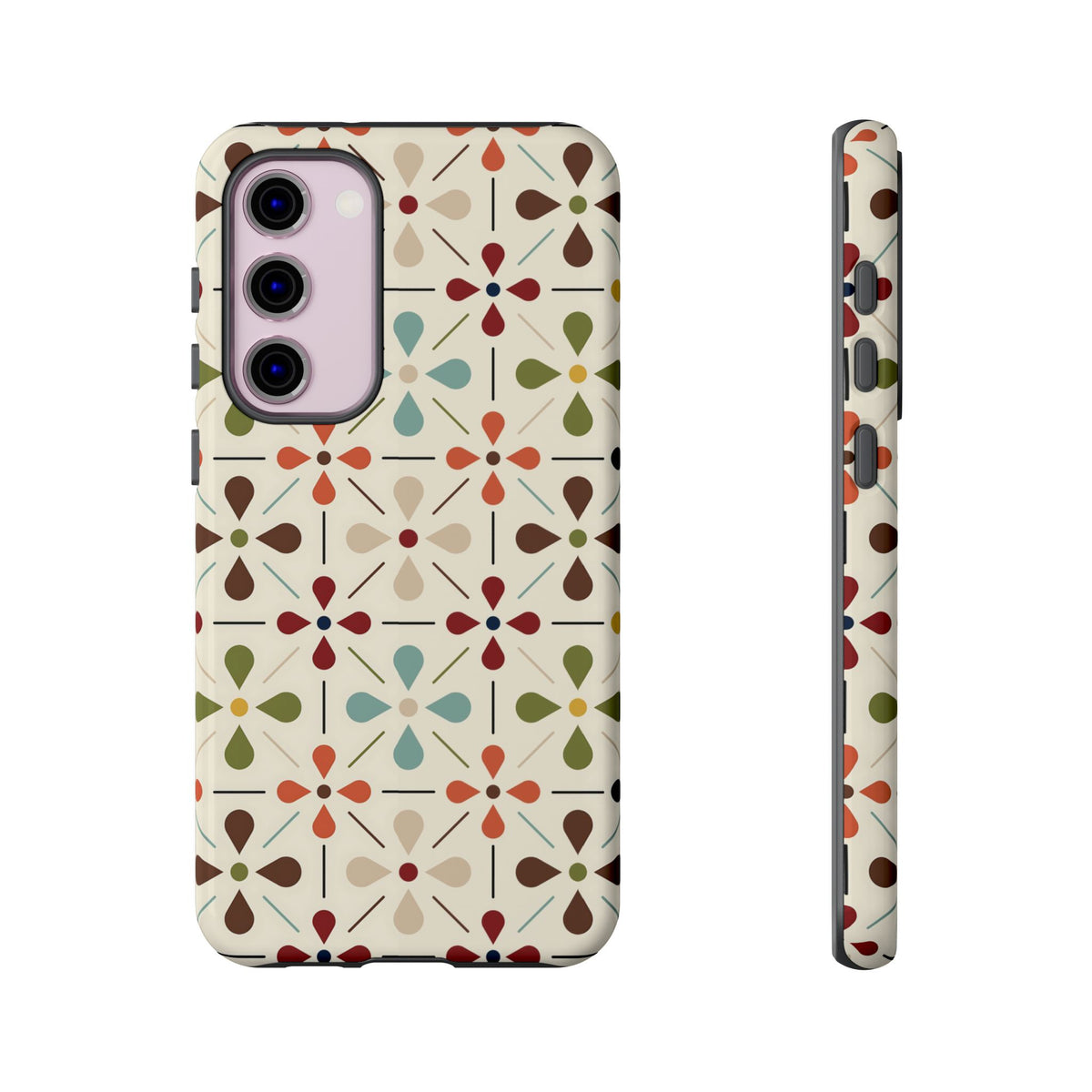 Scandinavian Flower, Mid Modern Danish Design Tough Phone Case - Mid Century Modern Gal