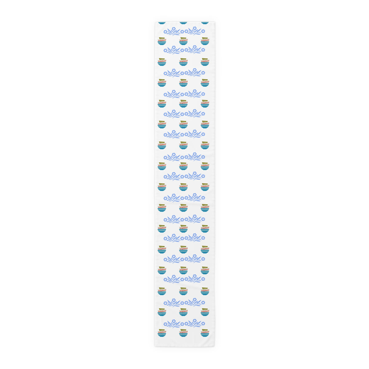 Pyrex Lover, Blue Cornflower, Kitschy 50s Pyrex Collector Kitchen Dining Room Table Runner - Mid Century Modern Gal